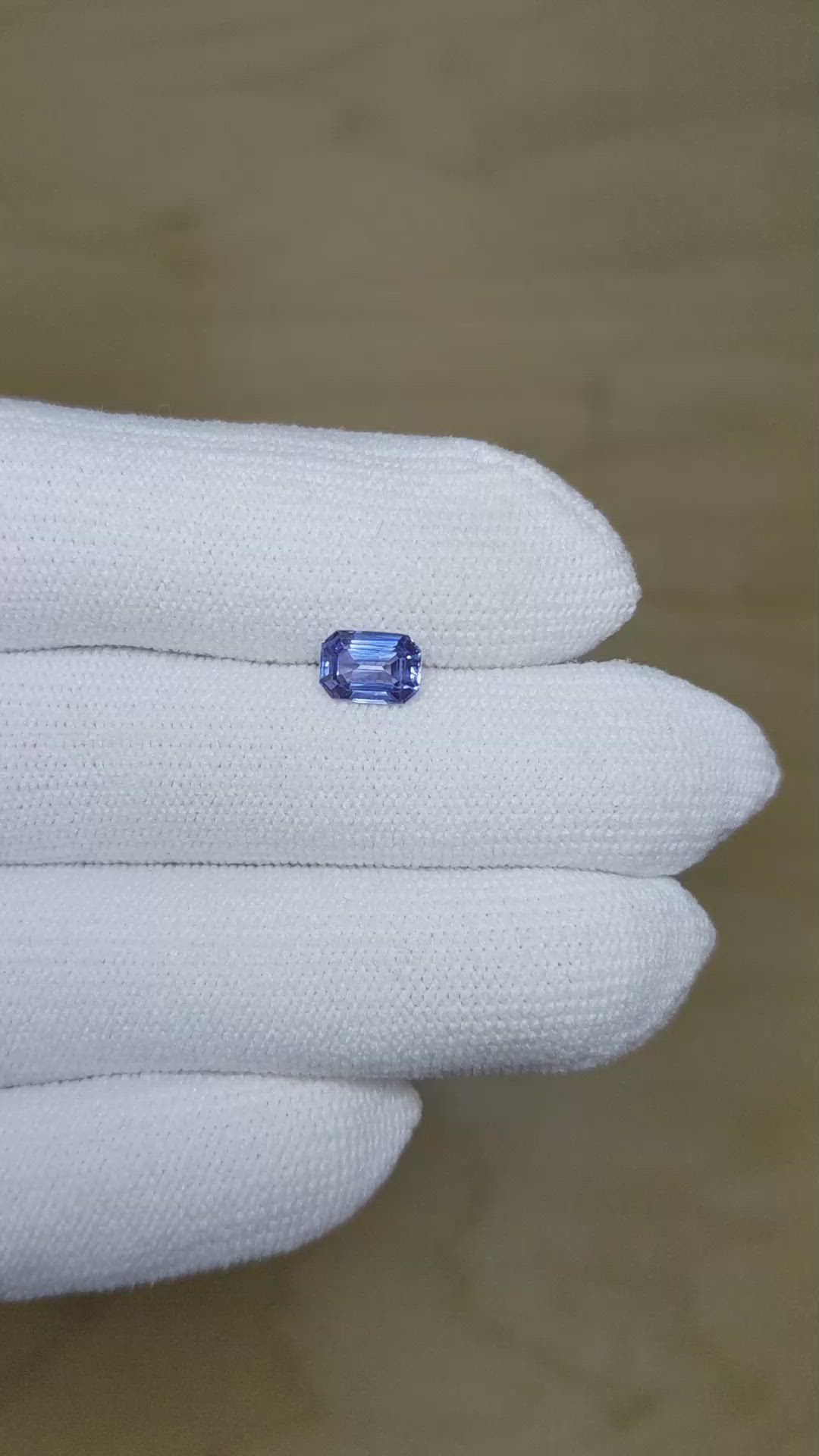 1.13 Ct. Blue Sapphire from Ceylon (Sri Lanka) Size Video