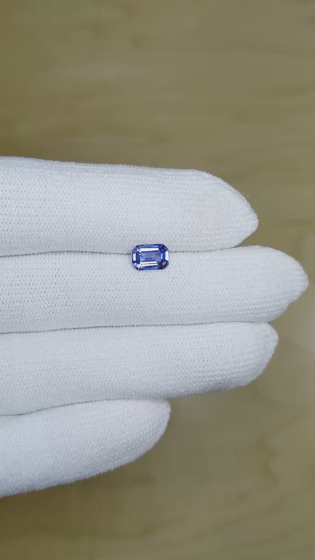 0.93 Ct. Blue Sapphire from Ceylon (Sri Lanka) Size Video