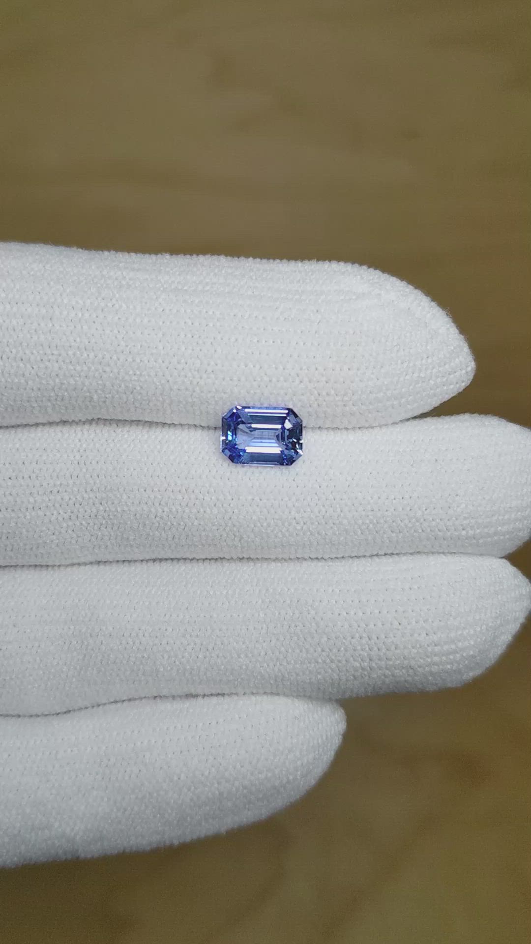 1.40 Ct. Blue Sapphire from Ceylon (Sri Lanka) Size Video