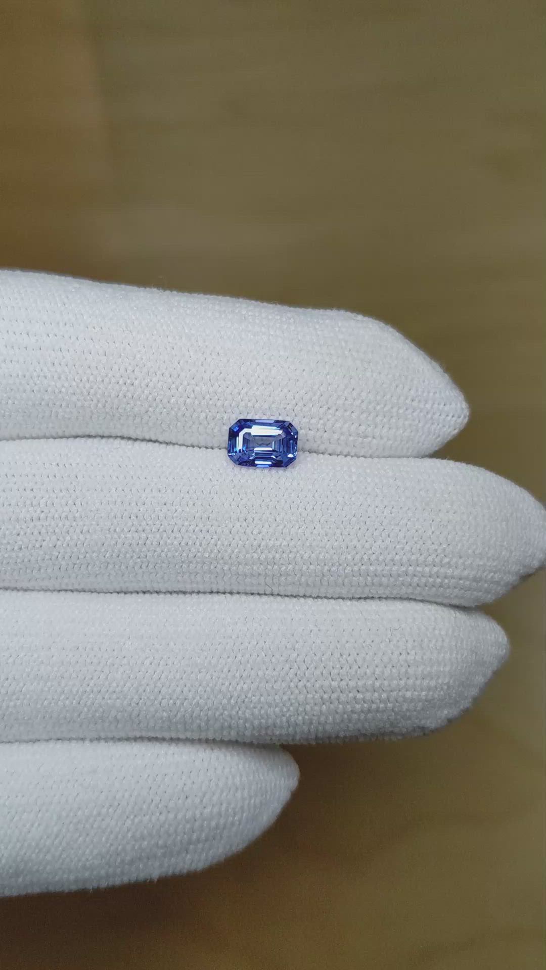 0.98 Ct. Blue Sapphire from Ceylon (Sri Lanka) Size Video