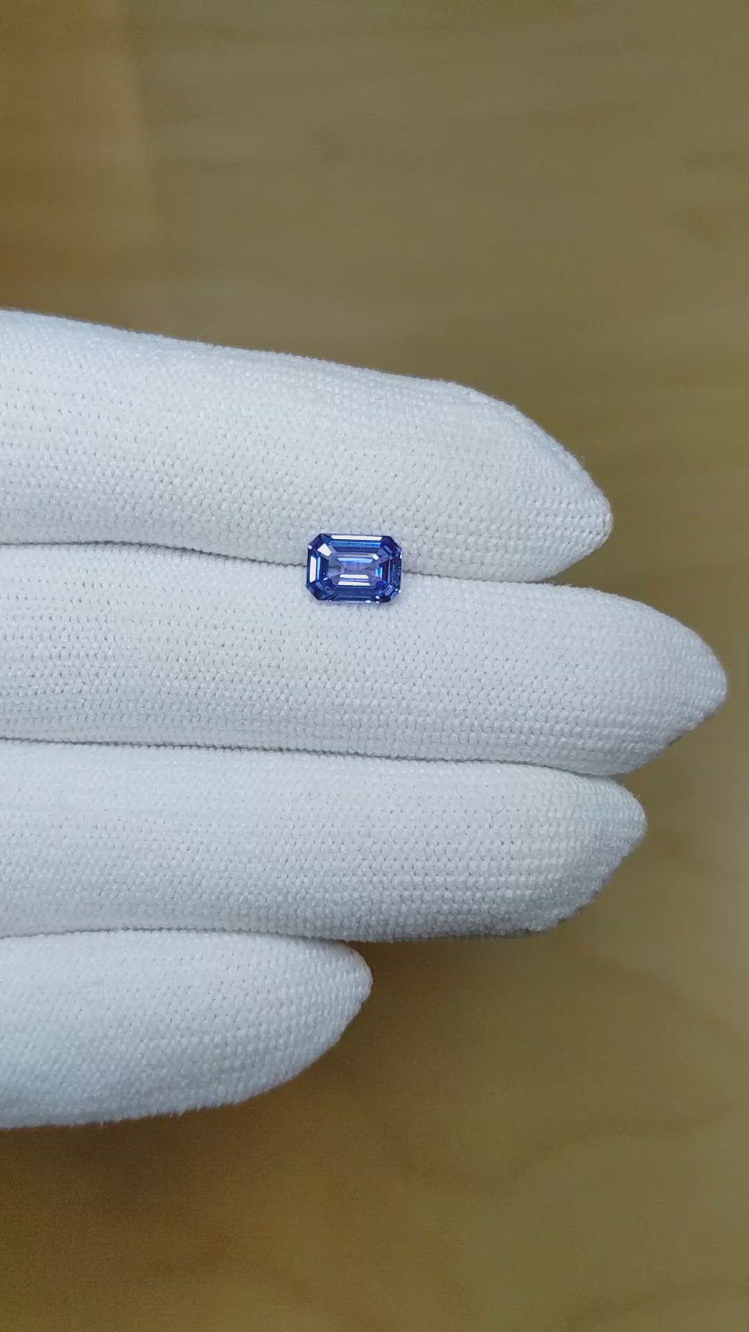 1.21 Ct. Blue Sapphire from Ceylon (Sri Lanka) Size Video