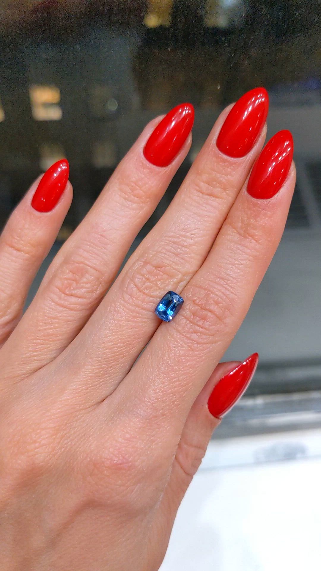1.18 Ct. Blue Sapphire from Ceylon (Sri Lanka) Size Video