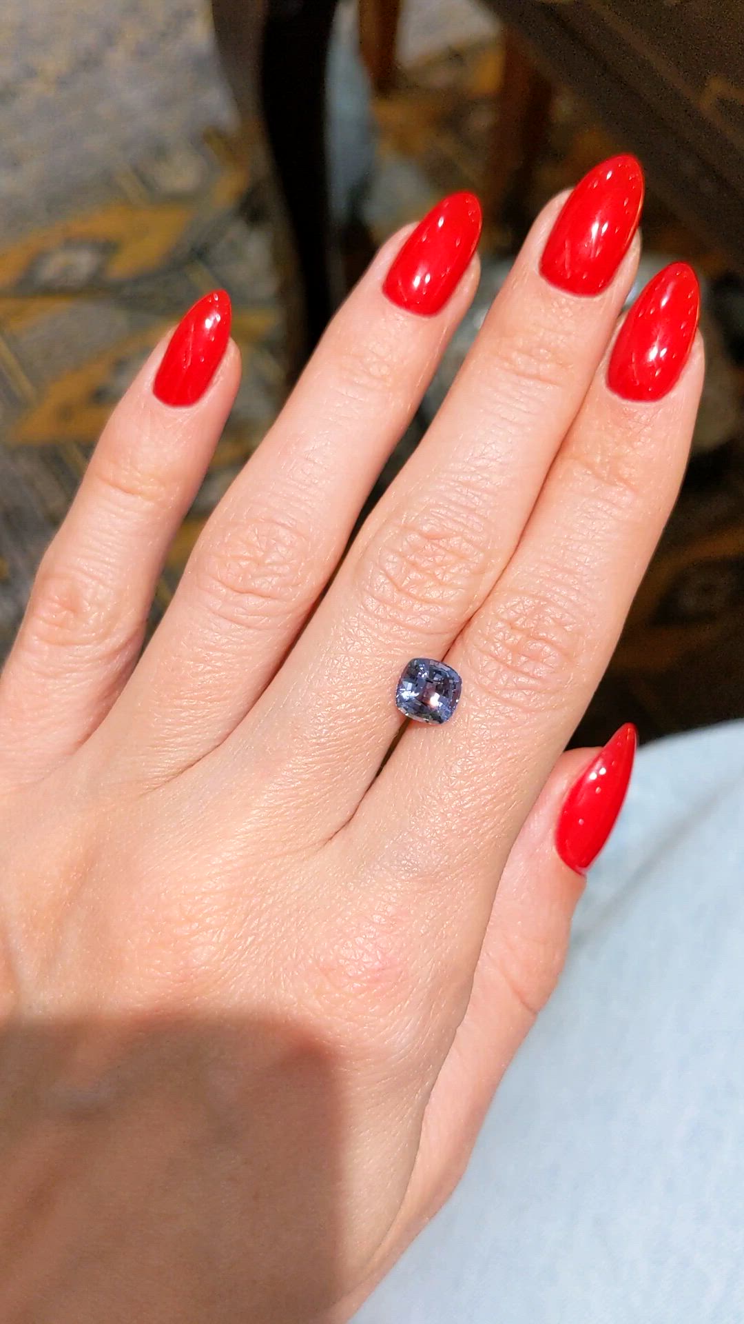 1.87 Ct. Blue Sapphire from Ceylon (Sri Lanka) Size Video