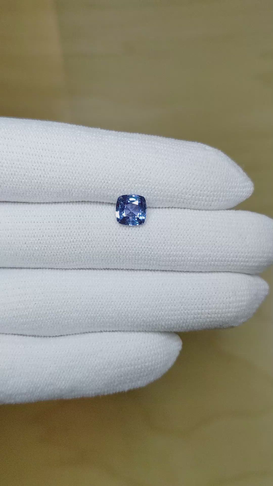1.58 Ct. Blue Sapphire from Ceylon (Sri Lanka) Size Video