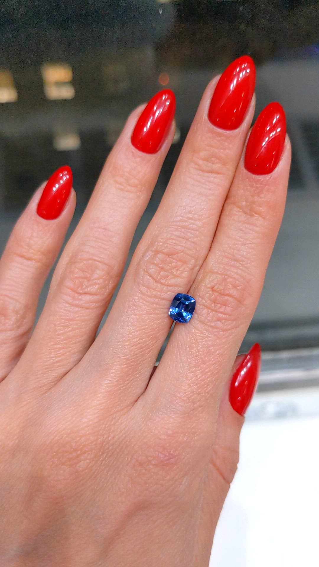 1.34 Ct. Blue Sapphire from Ceylon (Sri Lanka) Size Video