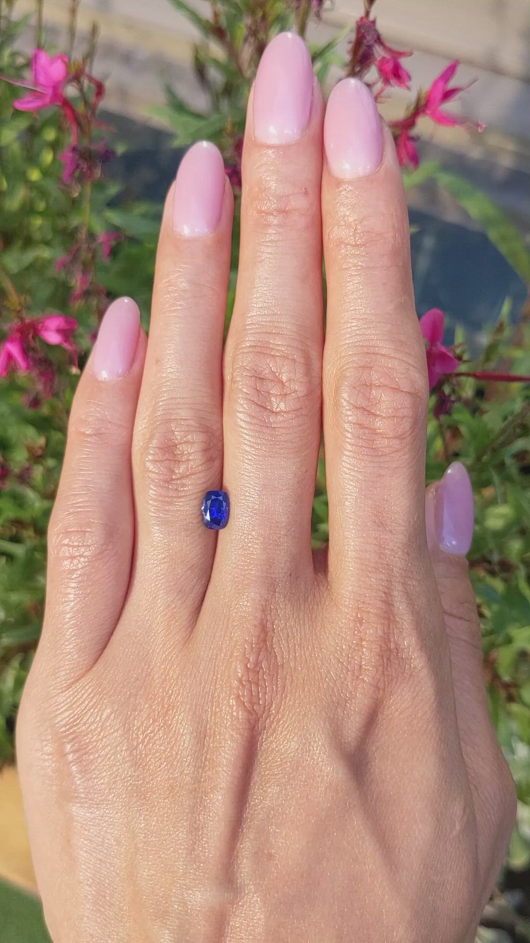 0.95 Ct. Blue Sapphire from Ceylon (Sri Lanka) Size Video