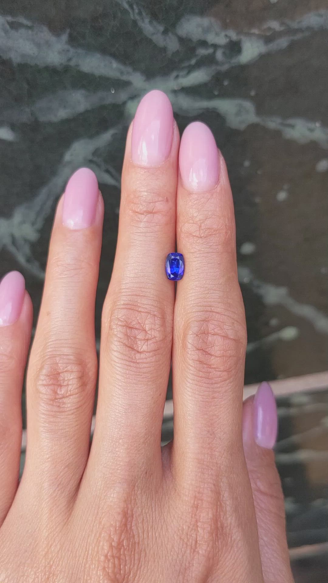 0.95 Ct. Blue Sapphire from Ceylon (Sri Lanka) Size Video