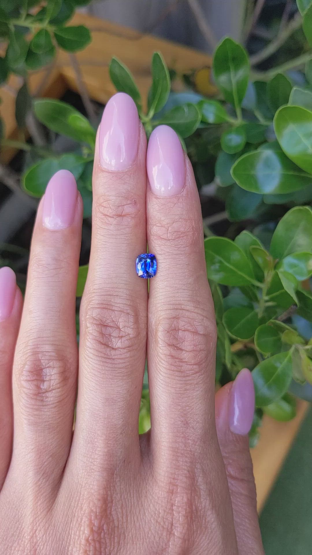 0.89 Ct. Blue Sapphire from Ceylon (Sri Lanka) Size Video