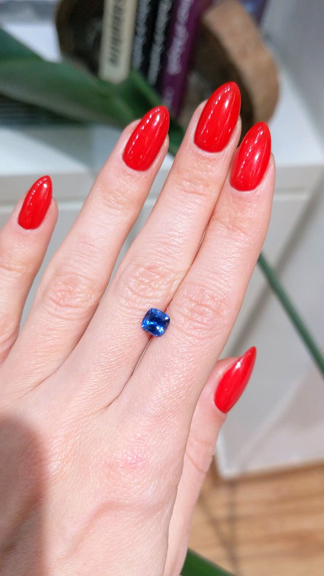 1.27 Ct. Blue Sapphire from Ceylon (Sri Lanka) Size Video