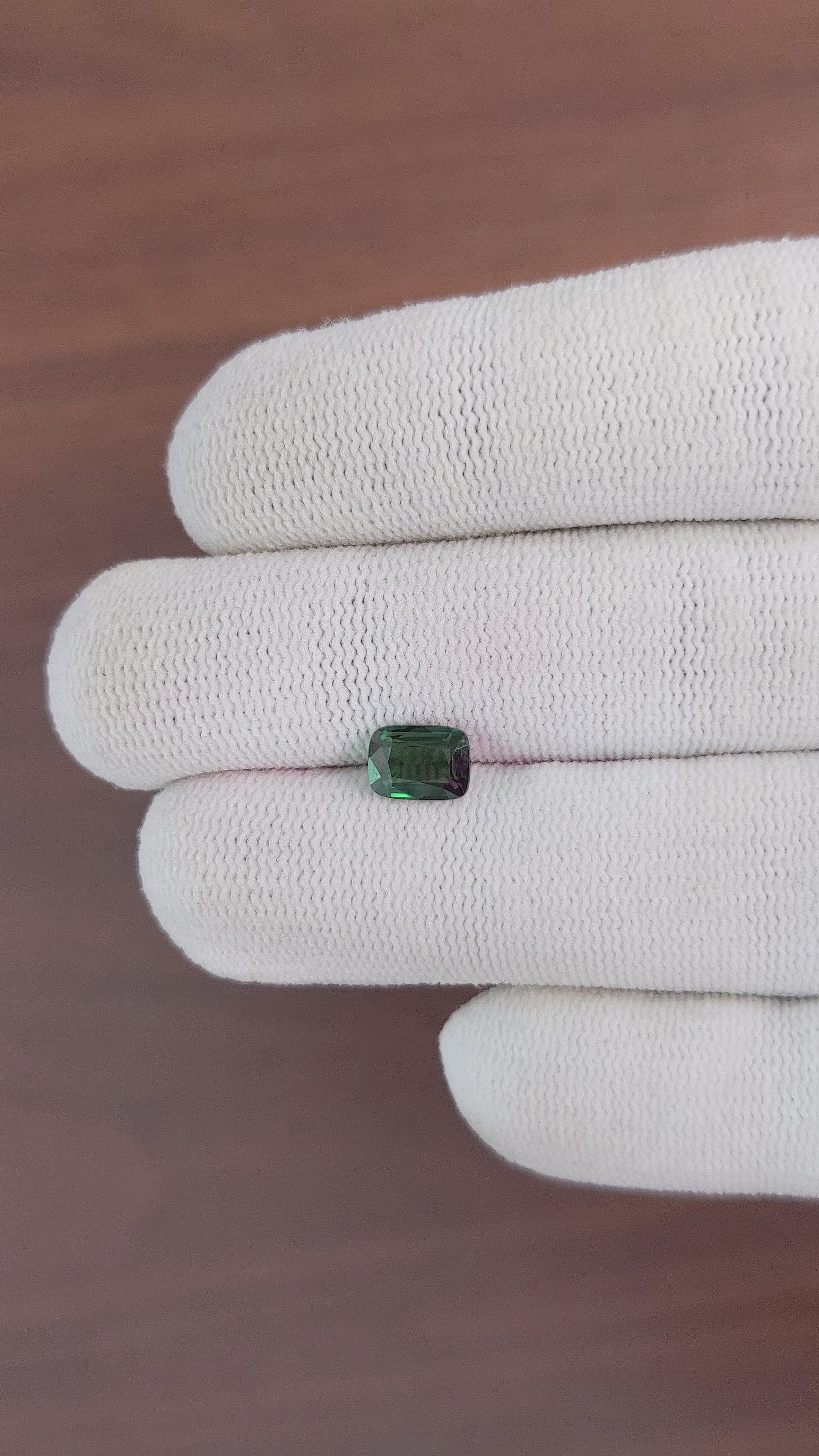 1.05 Ct. Green Sapphire from Tanzania Size Video