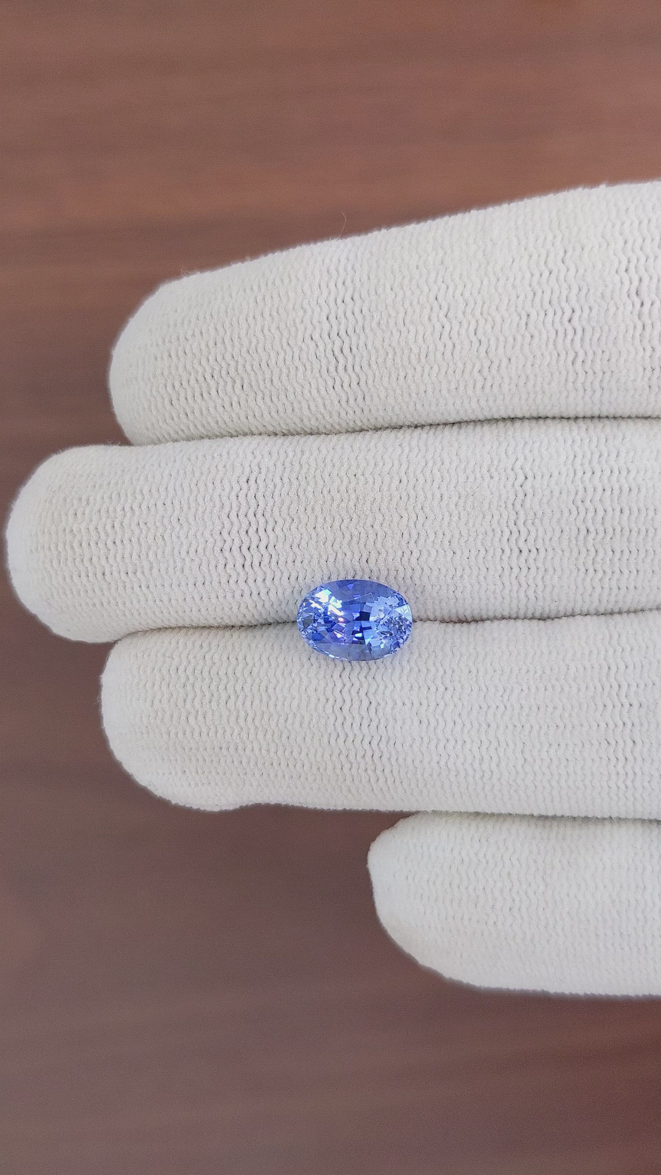 2.84 Ct. Blue Sapphire from Ceylon (Sri Lanka) Size Video