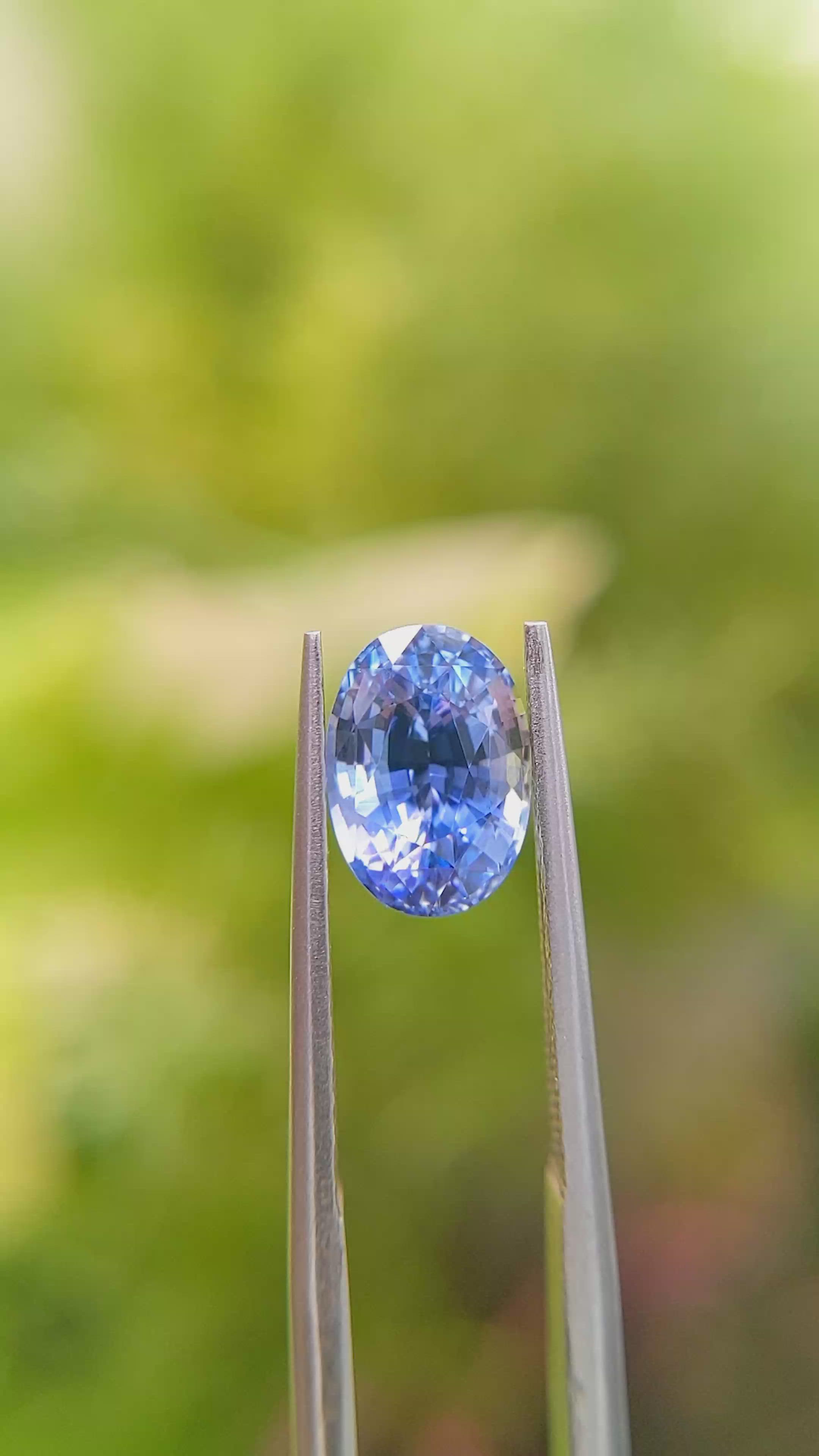 2.84 Ct. Blue Sapphire from Ceylon (Sri Lanka) Size Video