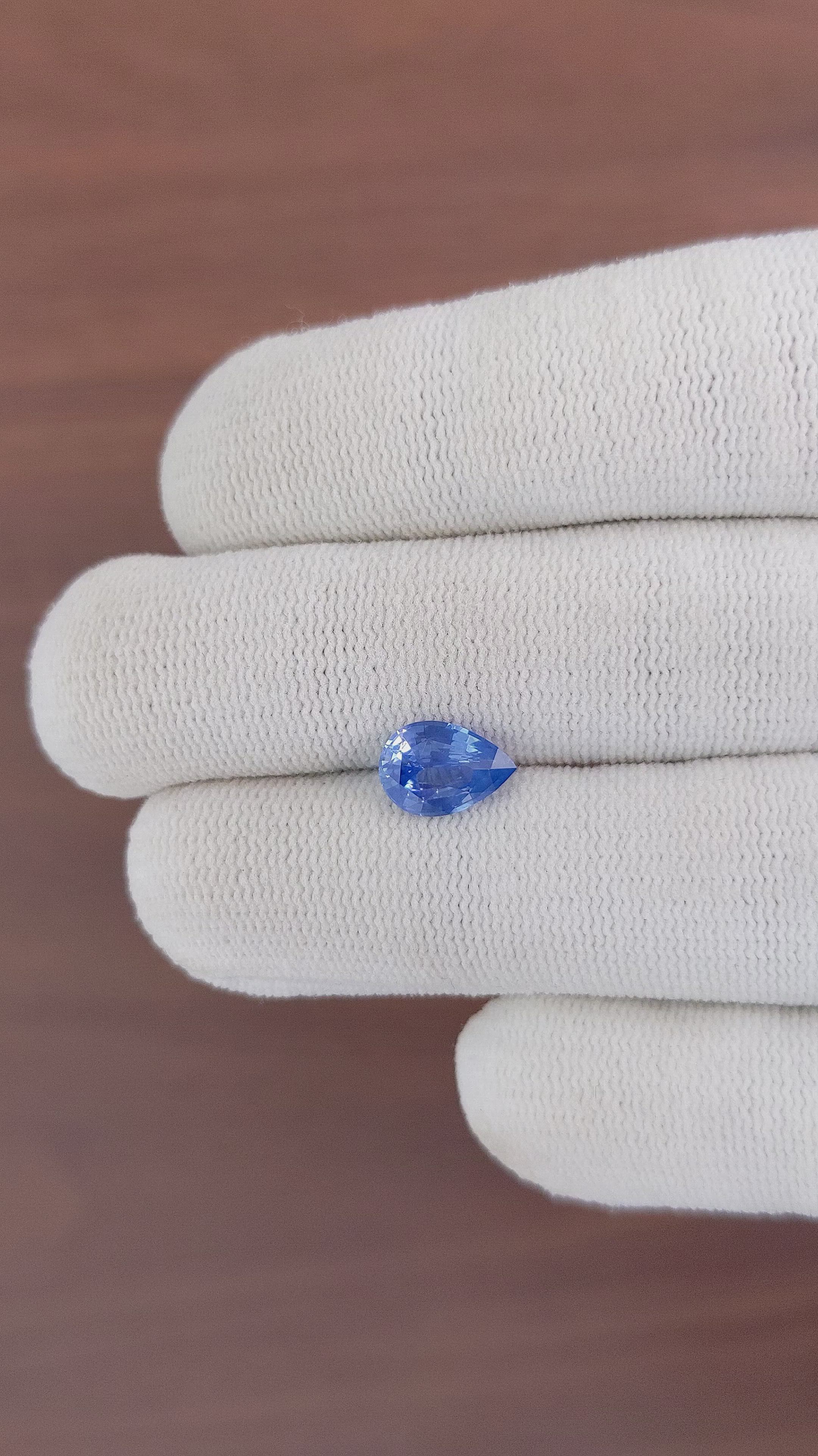 1.63 Ct. Blue Sapphire from Ceylon (Sri Lanka) Size Video