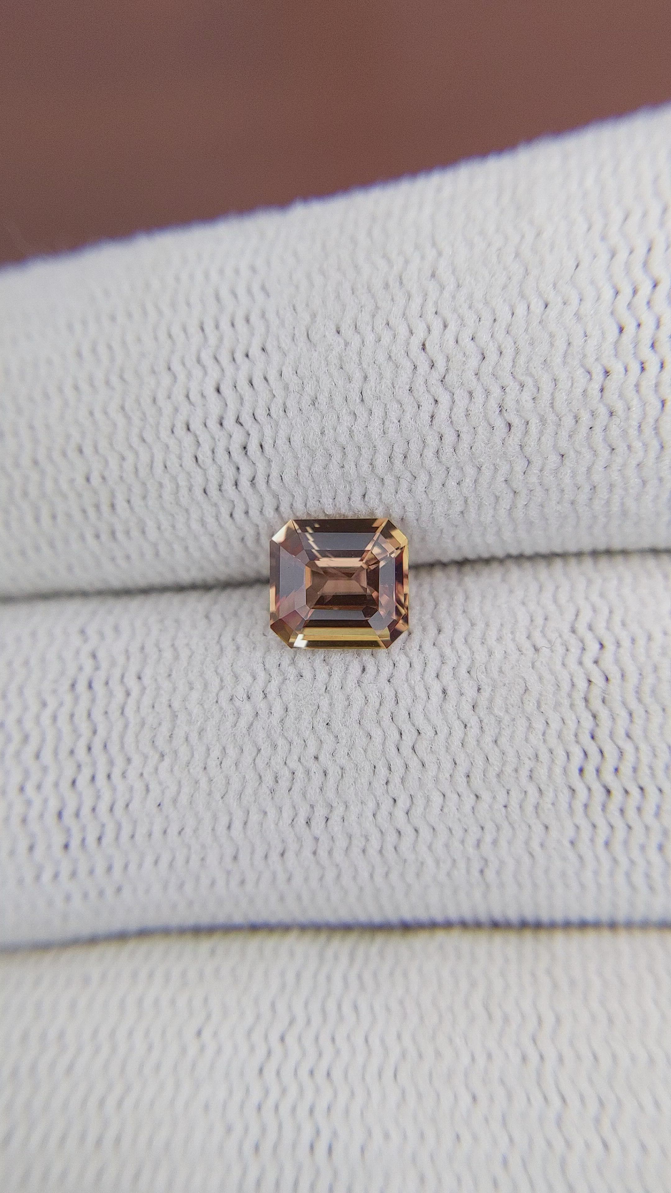 1.06 Ct. Pinkish Brown Sapphire from Madagascar Size Video