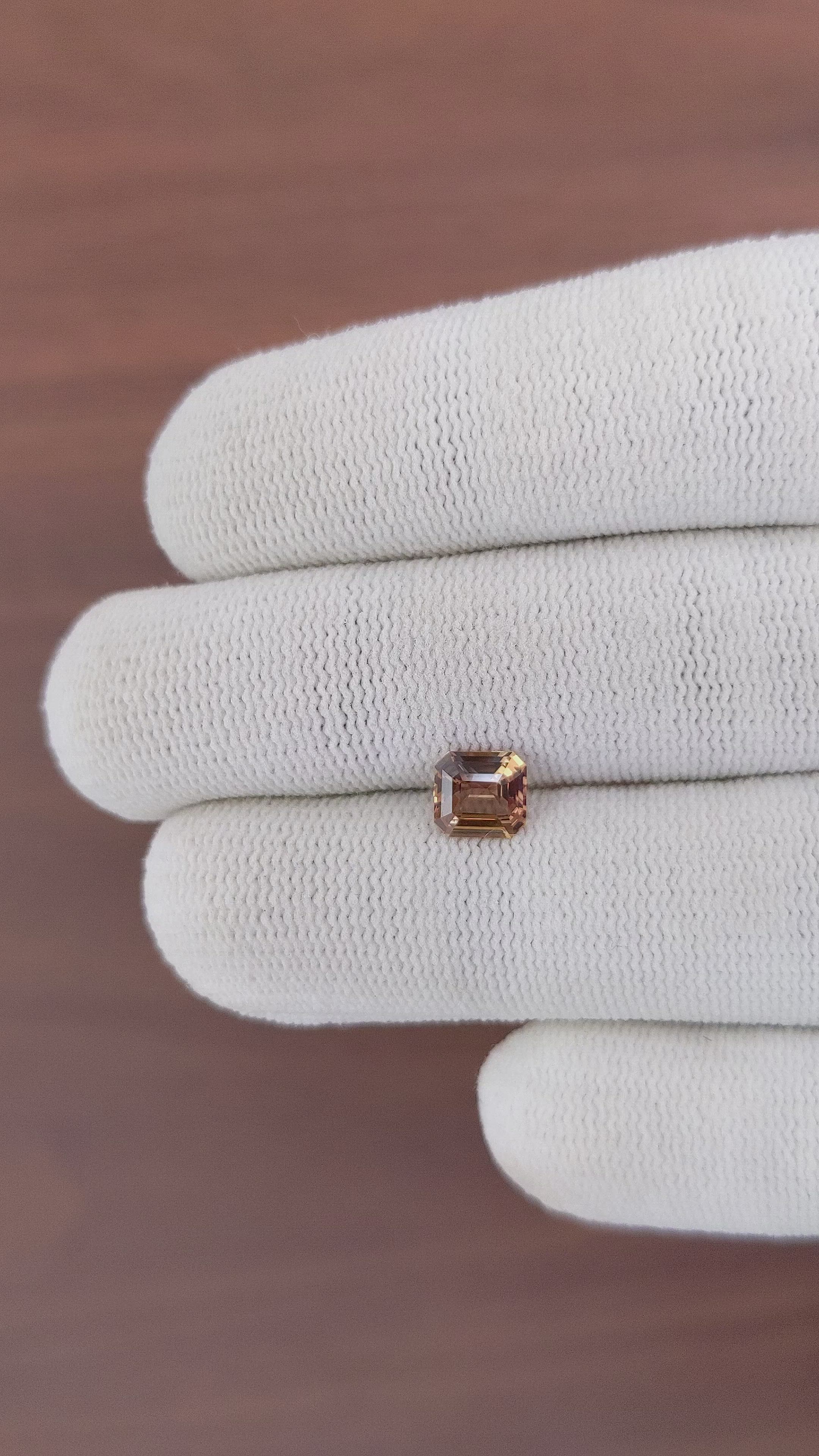 1.06 Ct. Pinkish Brown Sapphire from Madagascar Size Video