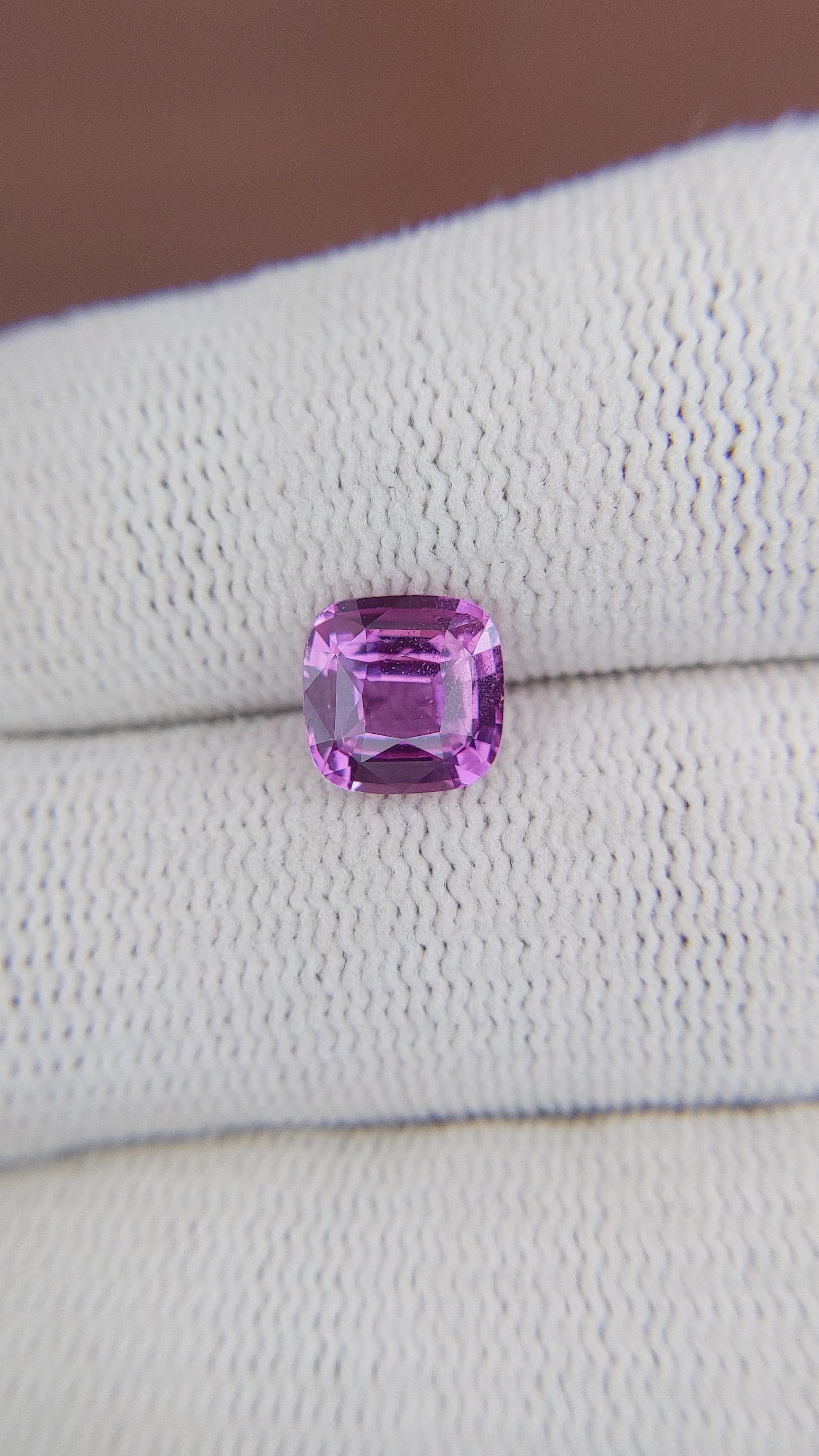 2.01 Ct. Purplish Pink Sapphire from Madagascar Size Video