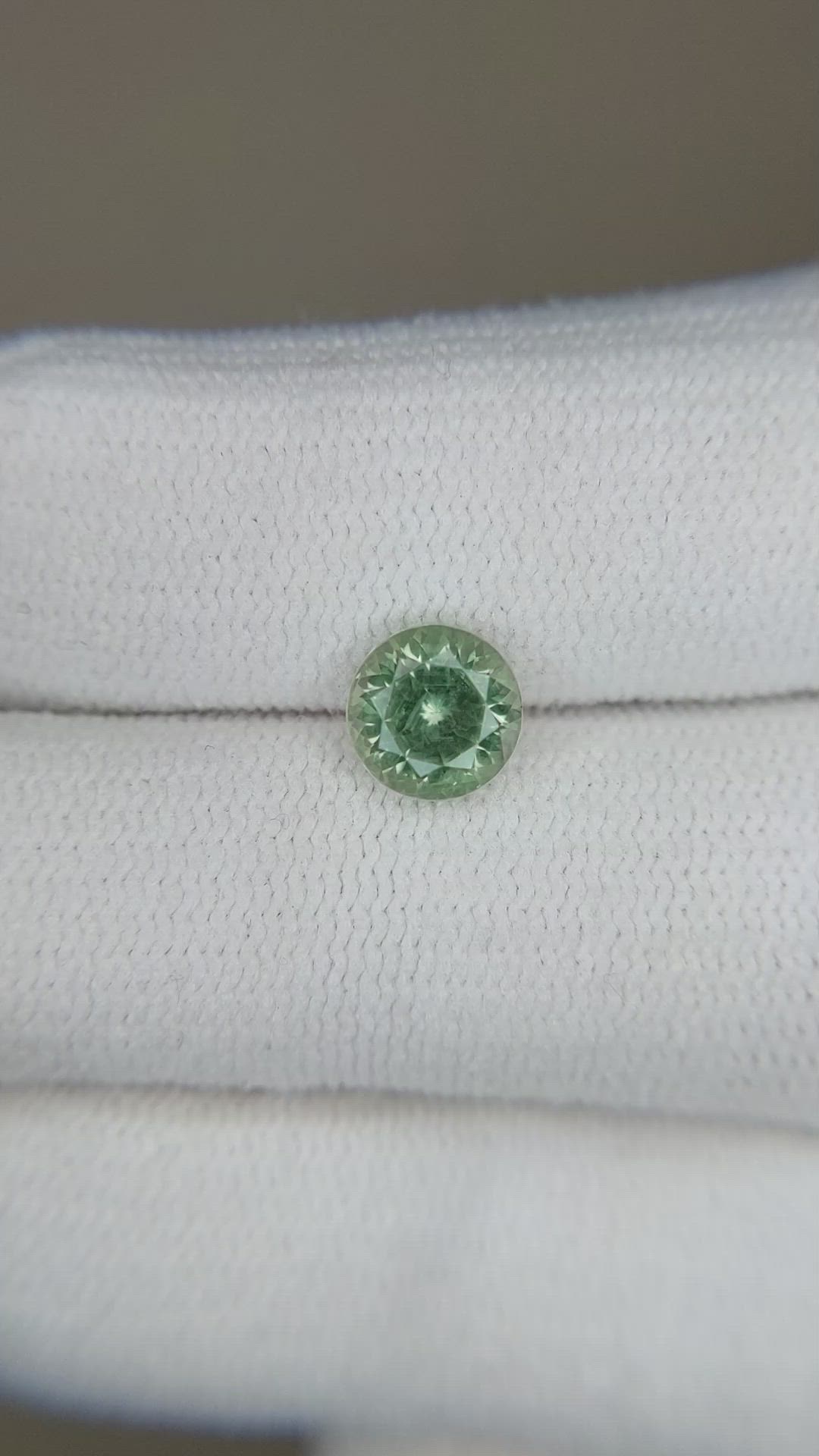 1.22 Ct. Green Sapphire from Montana Size Video