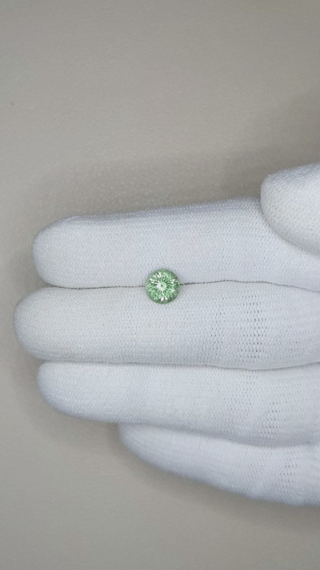 1.22 Ct. Green Sapphire from Montana Size Video