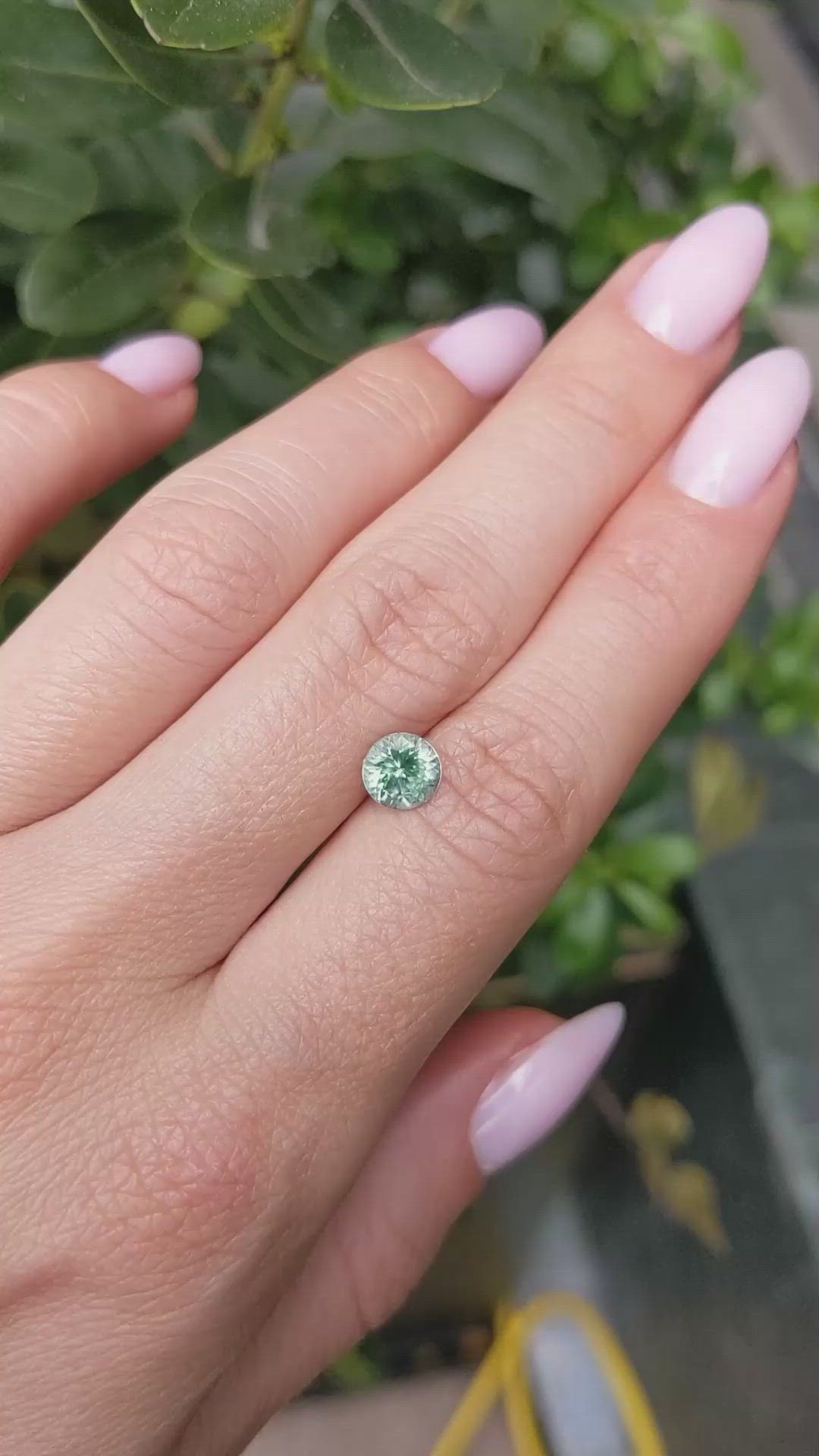 1.22 Ct. Green Sapphire from Montana Size Video