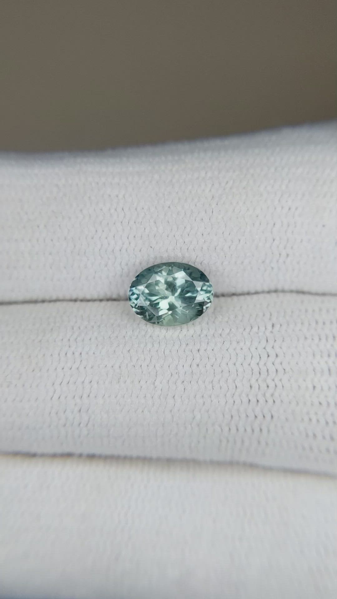 1.40 Ct. Bluish Green Sapphire from Montana Size Video