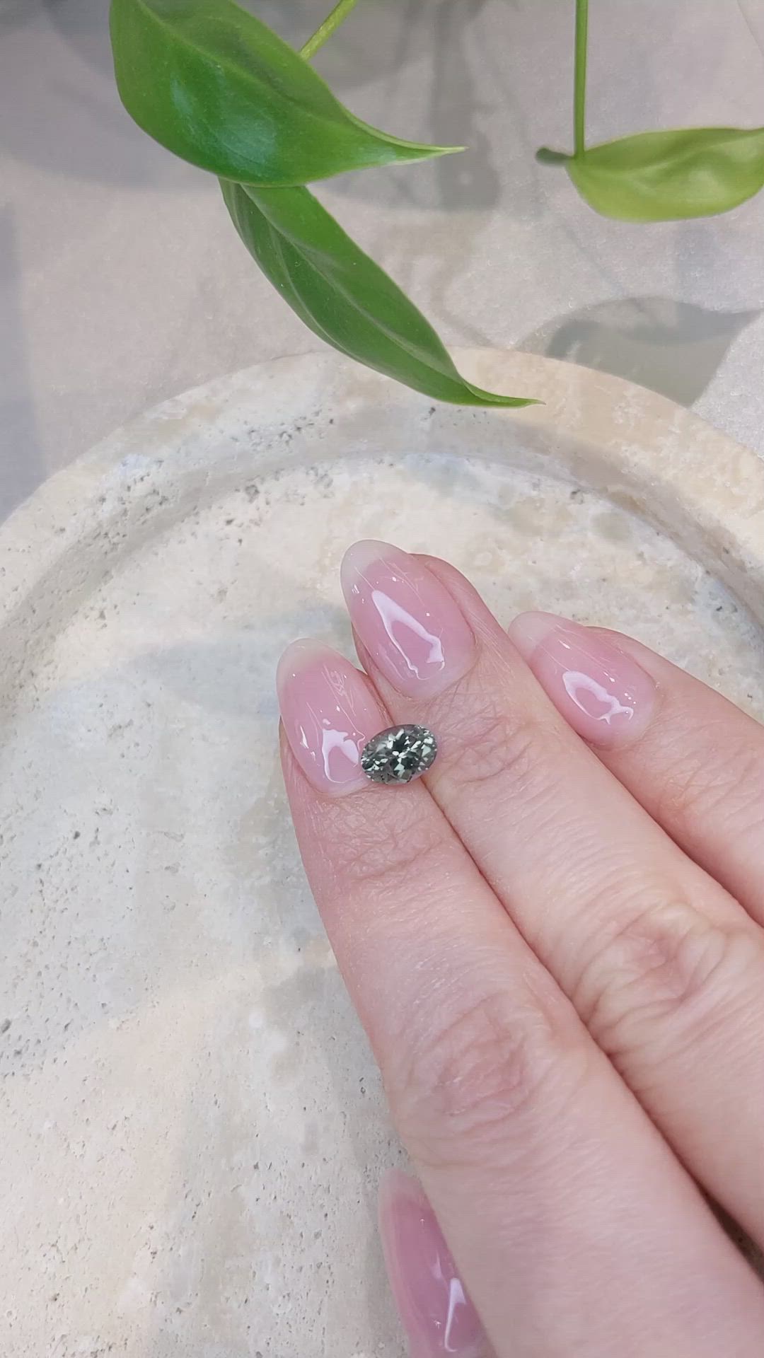 1.17 Ct. Green Sapphire from Montana Size Video