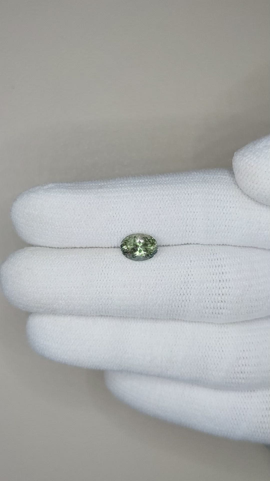 1.17 Ct. Green Sapphire from Montana Size Video