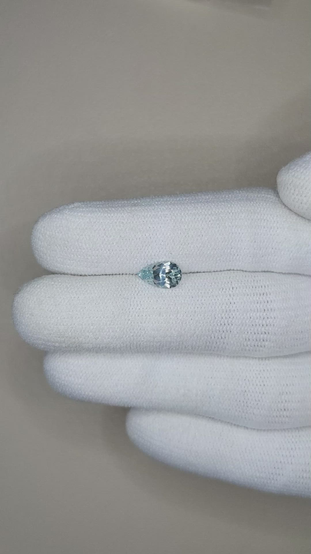 0.91 Ct. Greyish Blue Sapphire from Montana Size Video