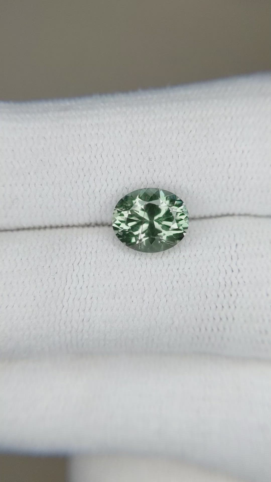 2.09 Ct. Green Sapphire from Montana Size Video