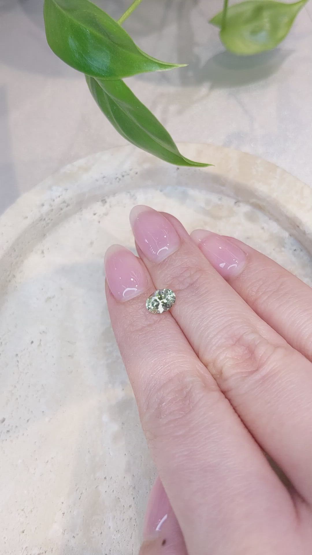 1.05 Ct. Green Sapphire from Montana Size Video