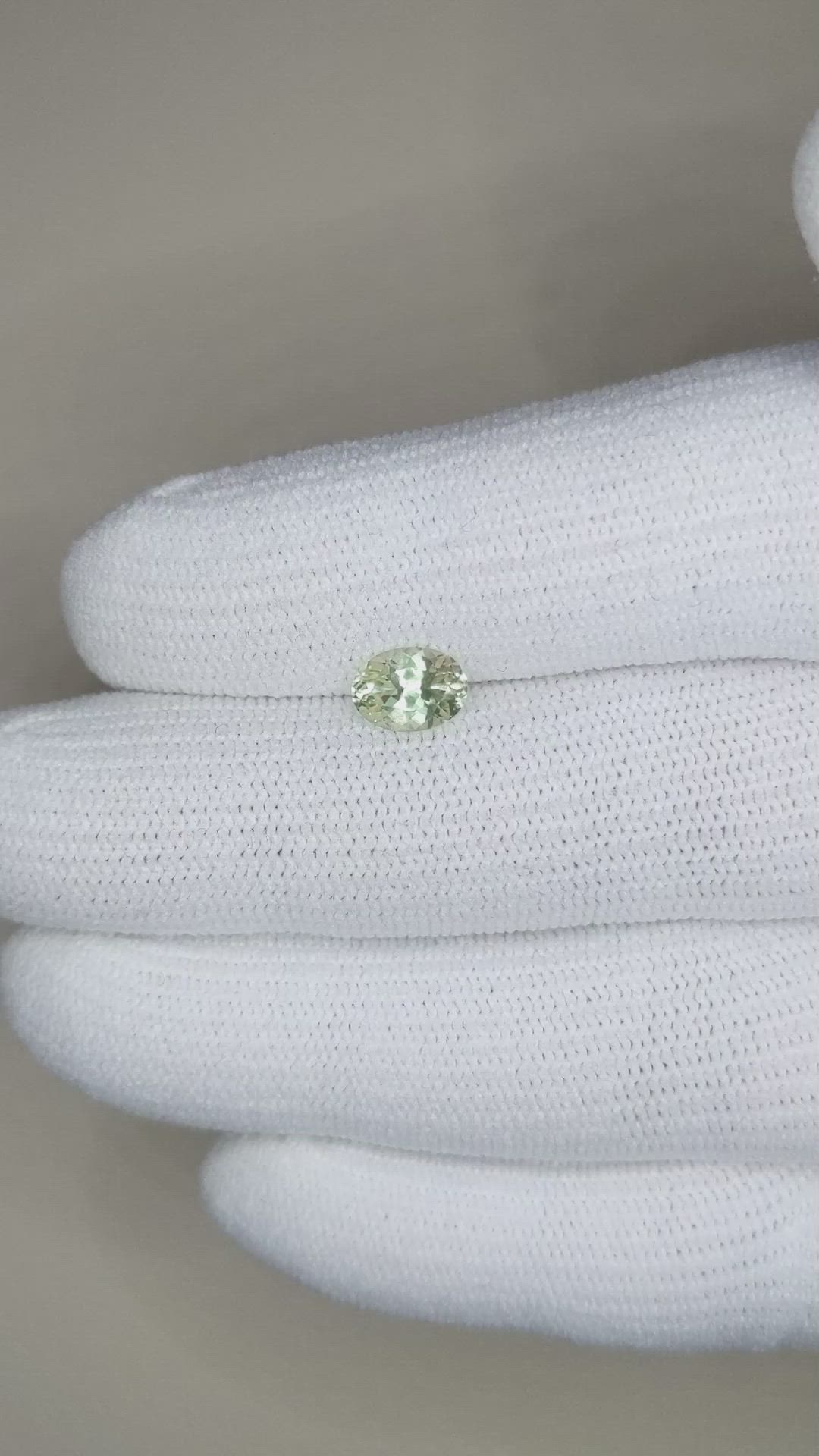1.05 Ct. Green Sapphire from Montana Size Video