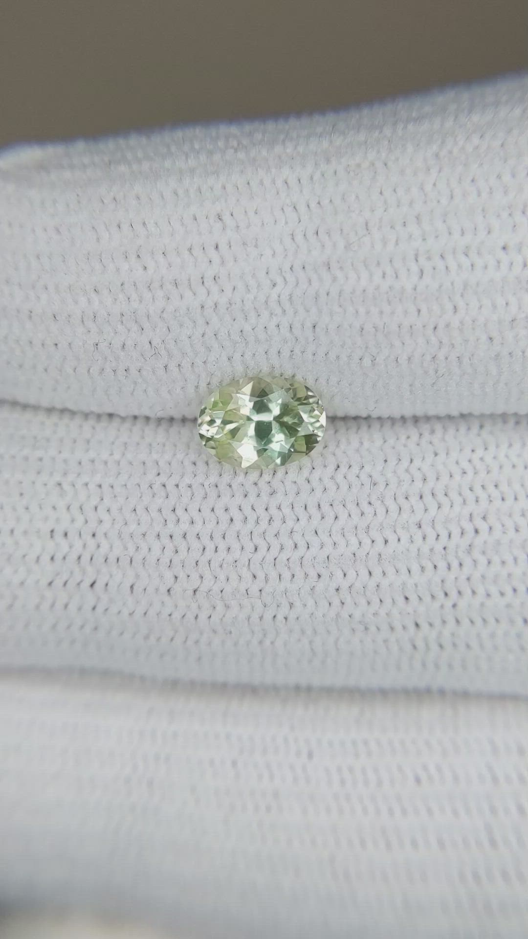 1.05 Ct. Green Sapphire from Montana Size Video