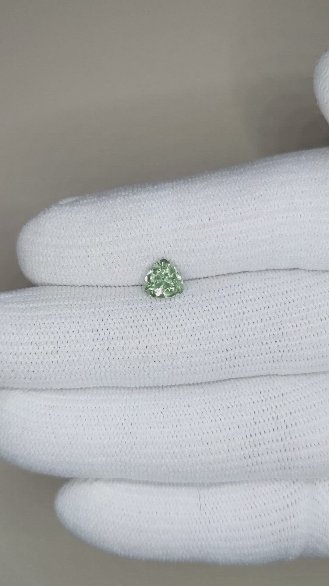 1.12 Ct. Green Sapphire from Montana Size Video