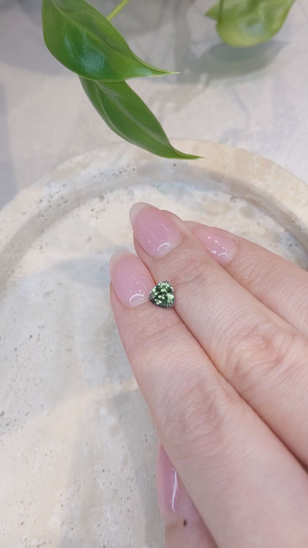 1.12 Ct. Green Sapphire from Montana Size Video
