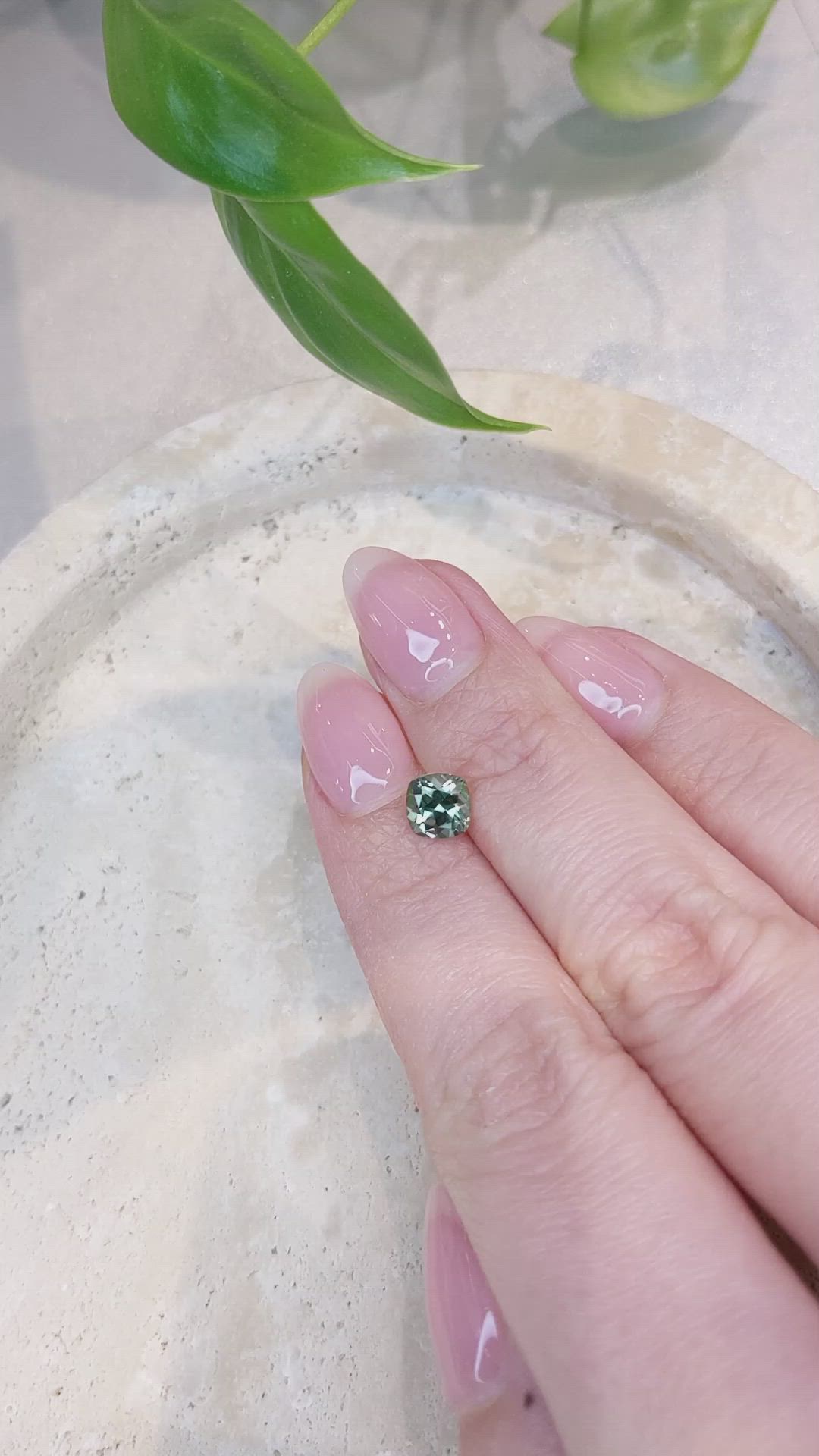 1.17 Ct. Green Sapphire from Montana Size Video