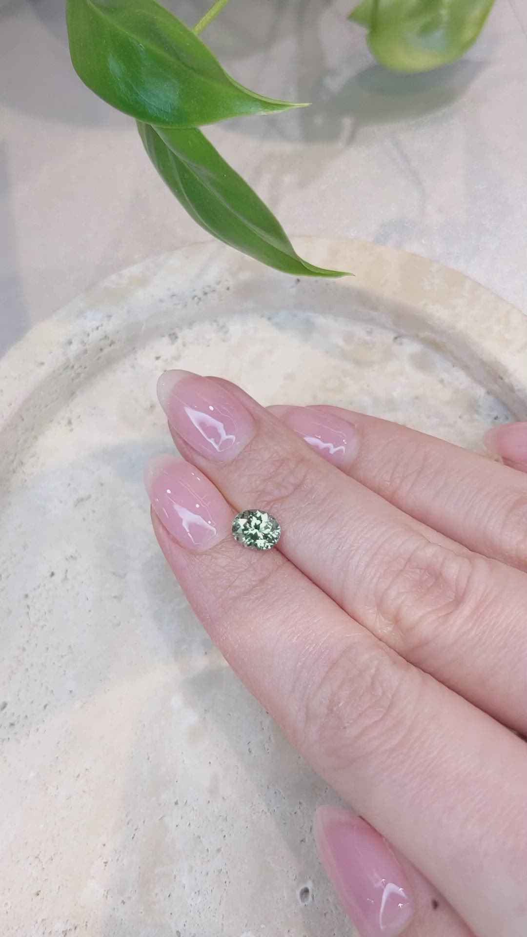 1.16 Ct. Green Sapphire from Montana Size Video