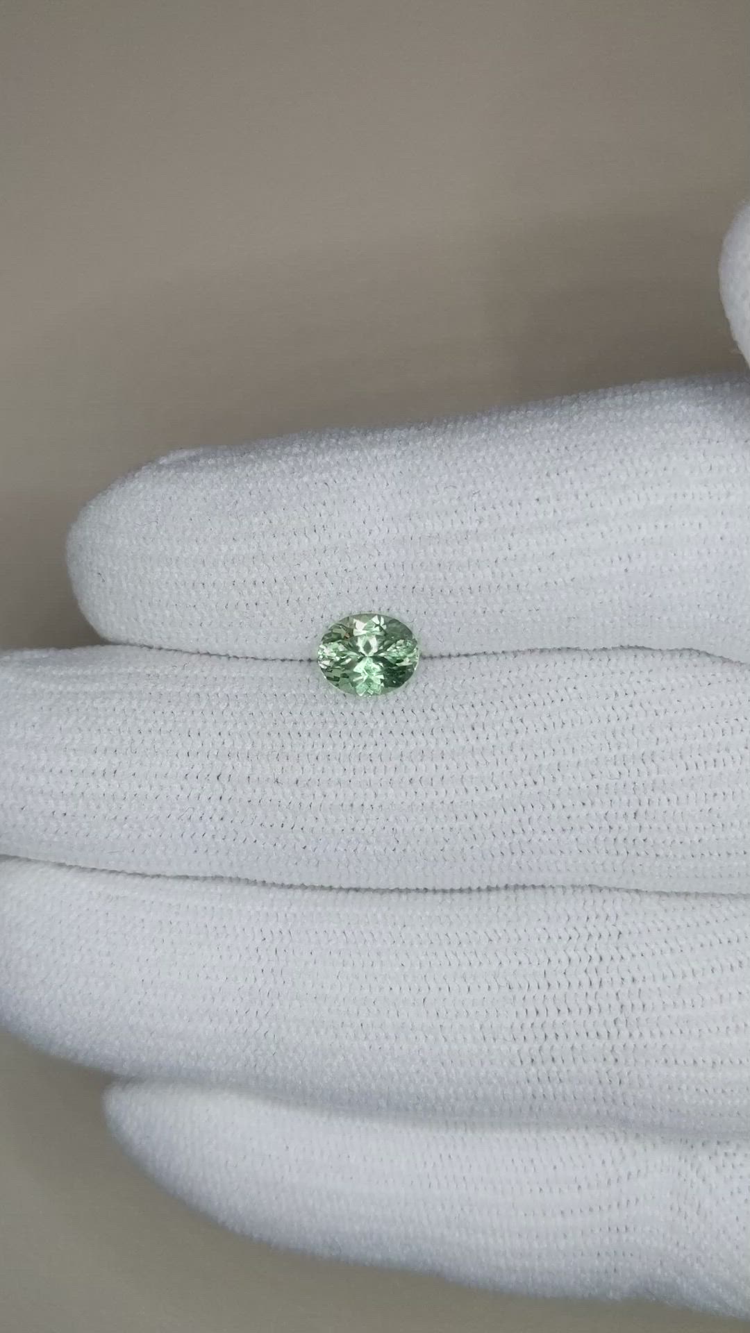 1.16 Ct. Green Sapphire from Montana Size Video