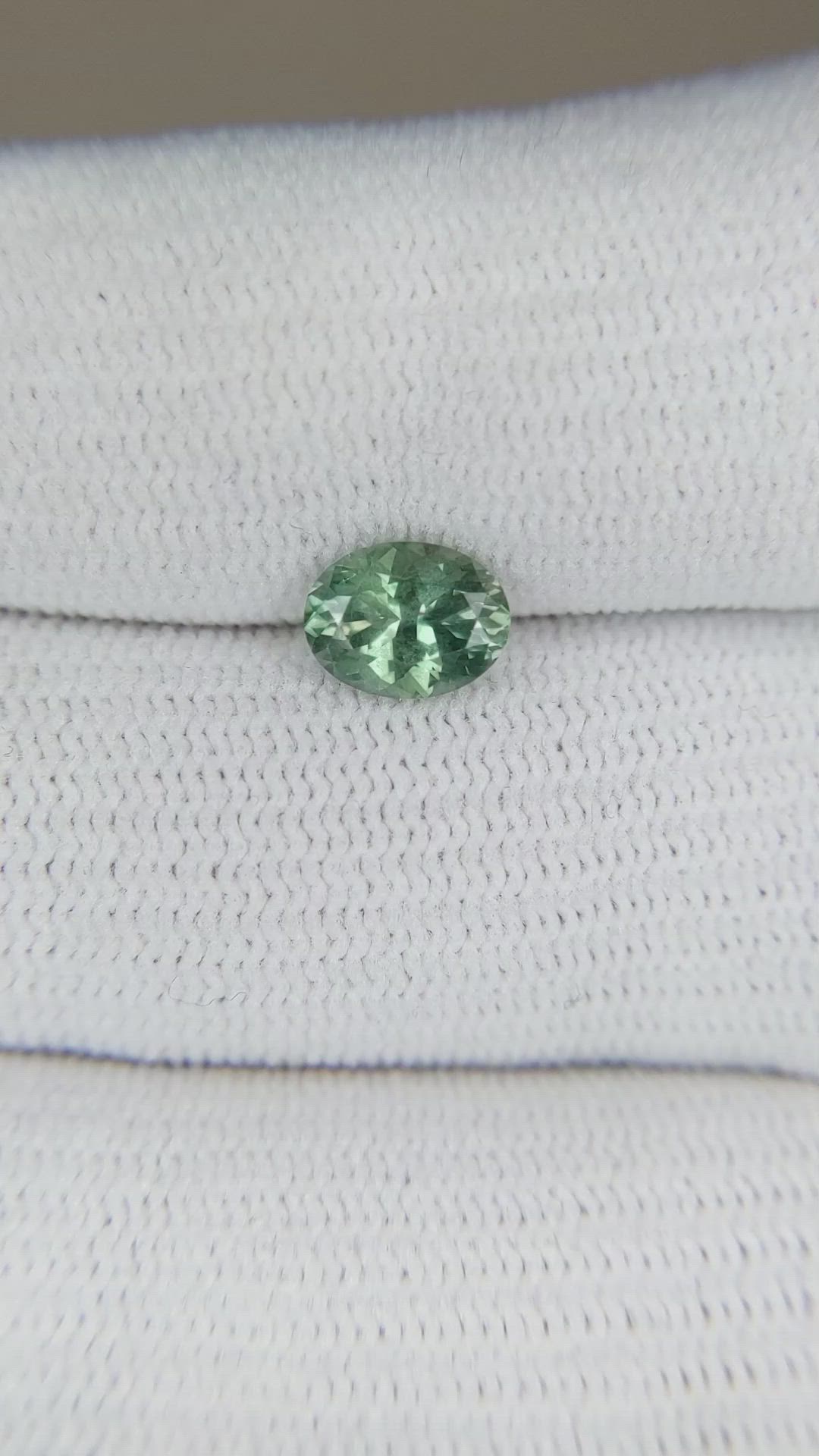 1.19 Ct. Green Sapphire from Montana Size Video
