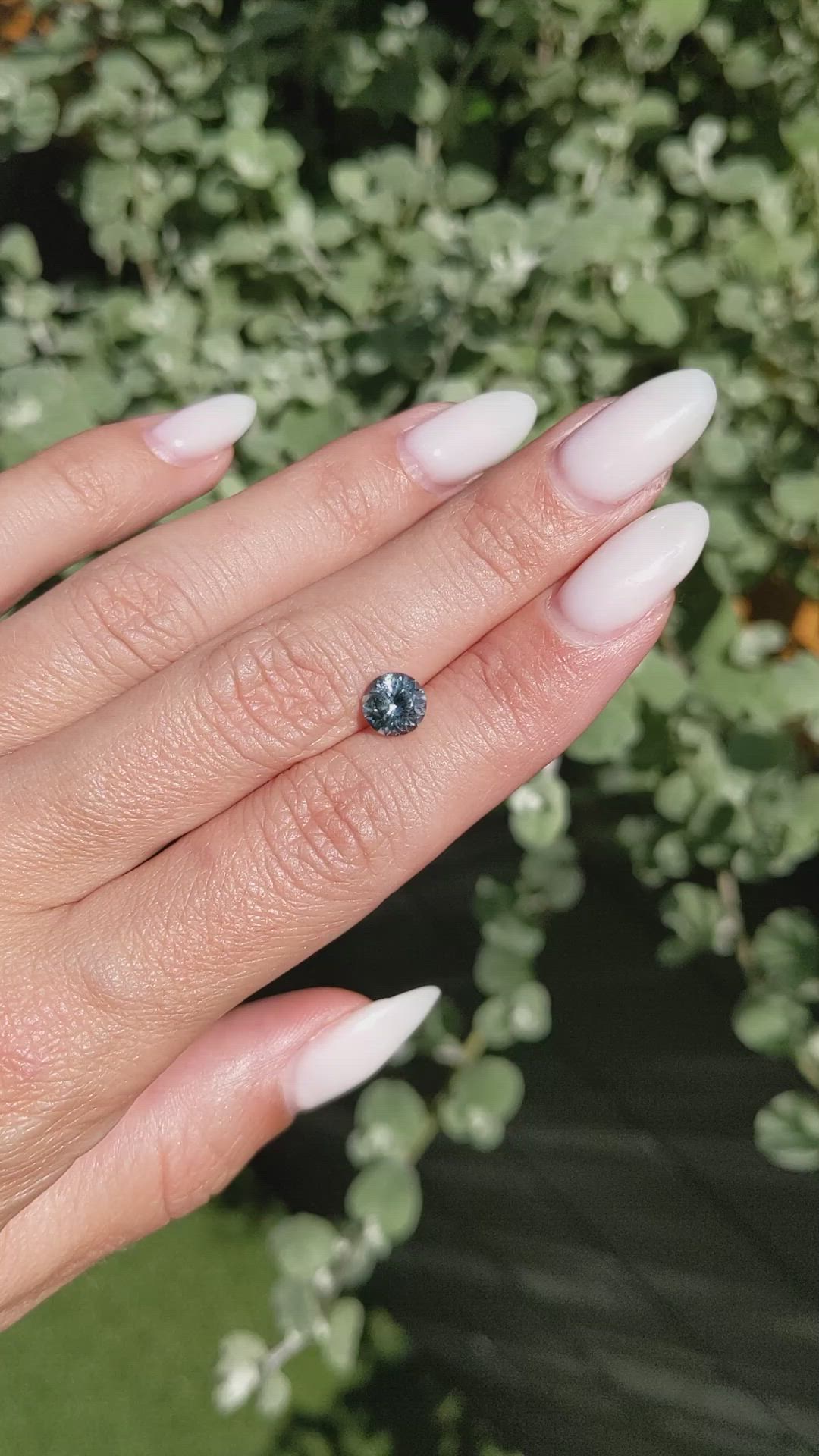 1.28 Ct. Bluish Green Sapphire from Montana Size Video