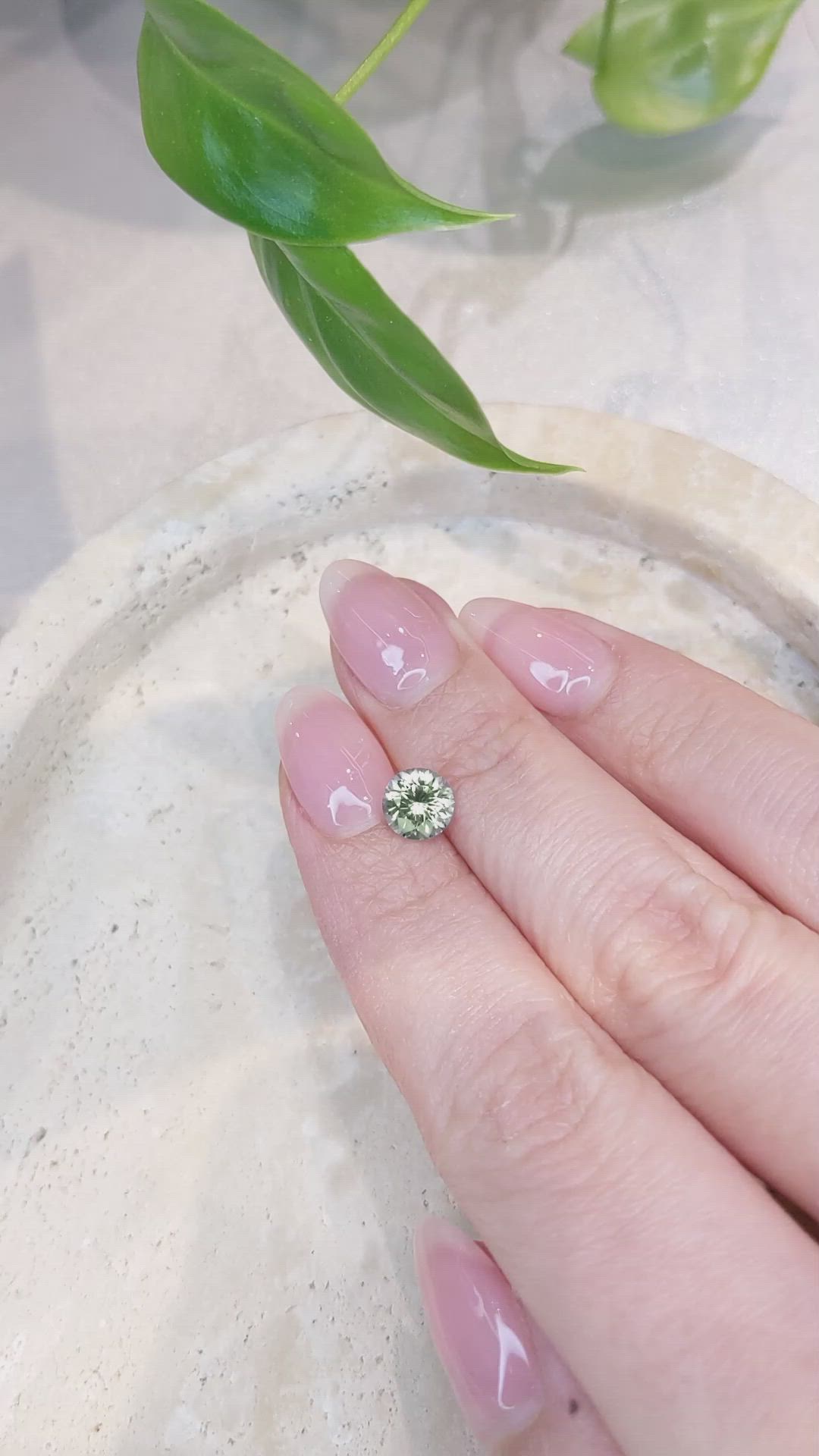 1.30 Ct. Green Sapphire from Montana Size Video
