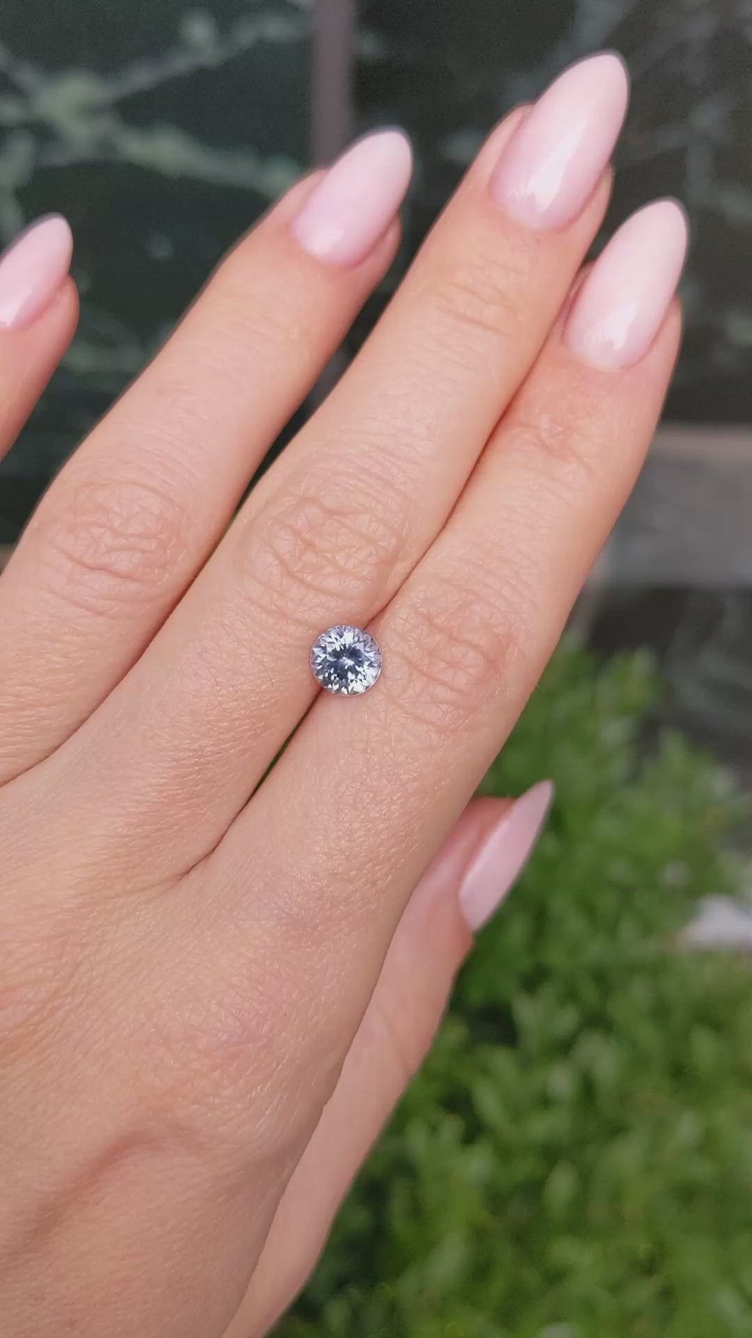 1.31 Ct. Greyish Blue Sapphire from Montana Size Video