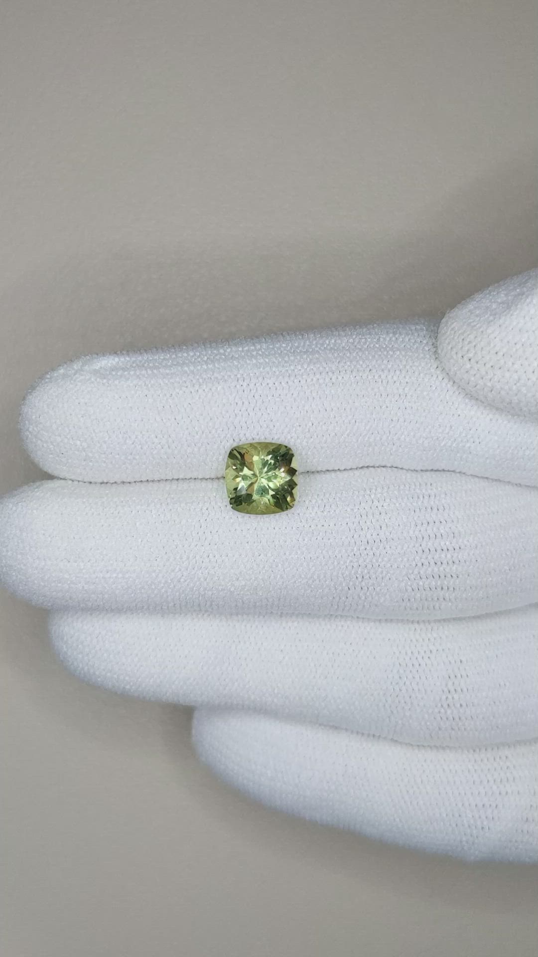 2.10 Ct. Yellowish Green Sapphire from Montana Size Video