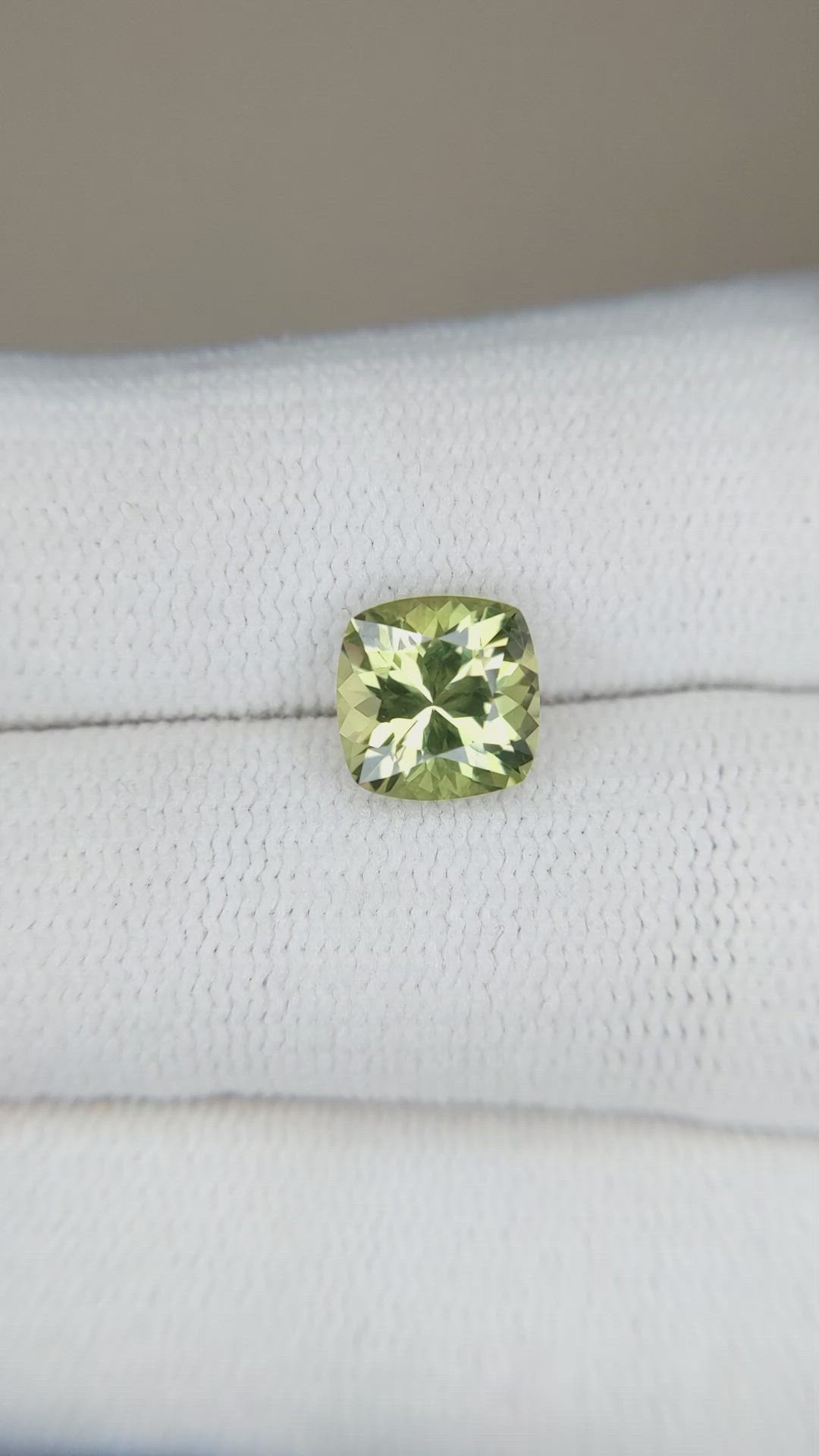 2.10 Ct. Yellowish Green Sapphire from Montana Size Video