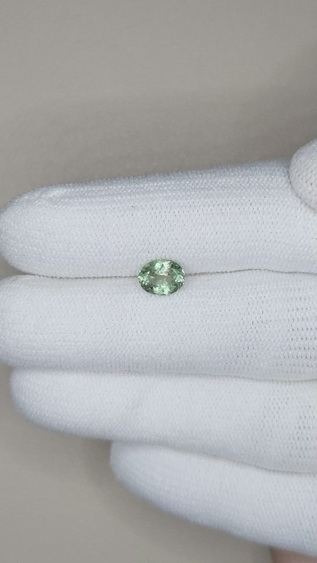 0.96 Ct. Green Sapphire from Montana Size Video
