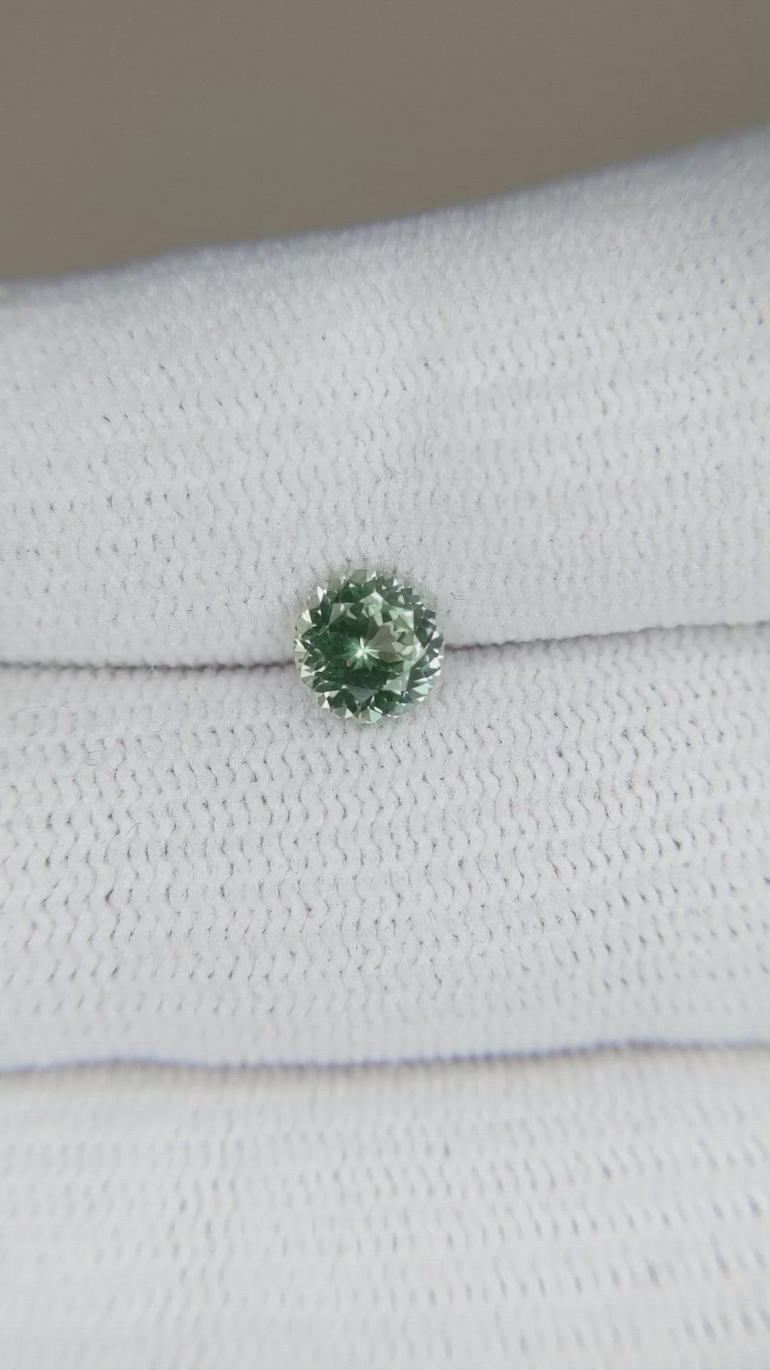 0.97 Ct. Green Sapphire from Montana Size Video