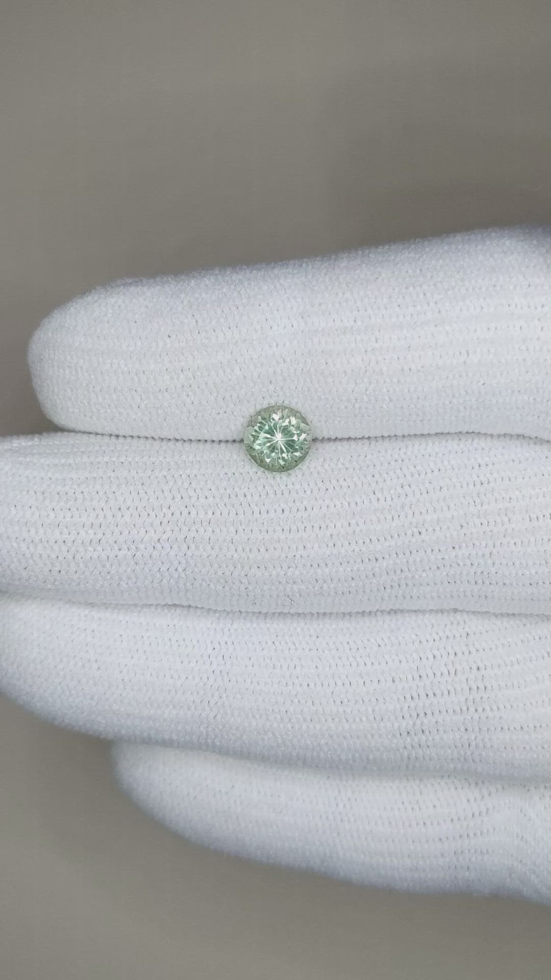 1.07 Ct. Green Sapphire from Montana Size Video