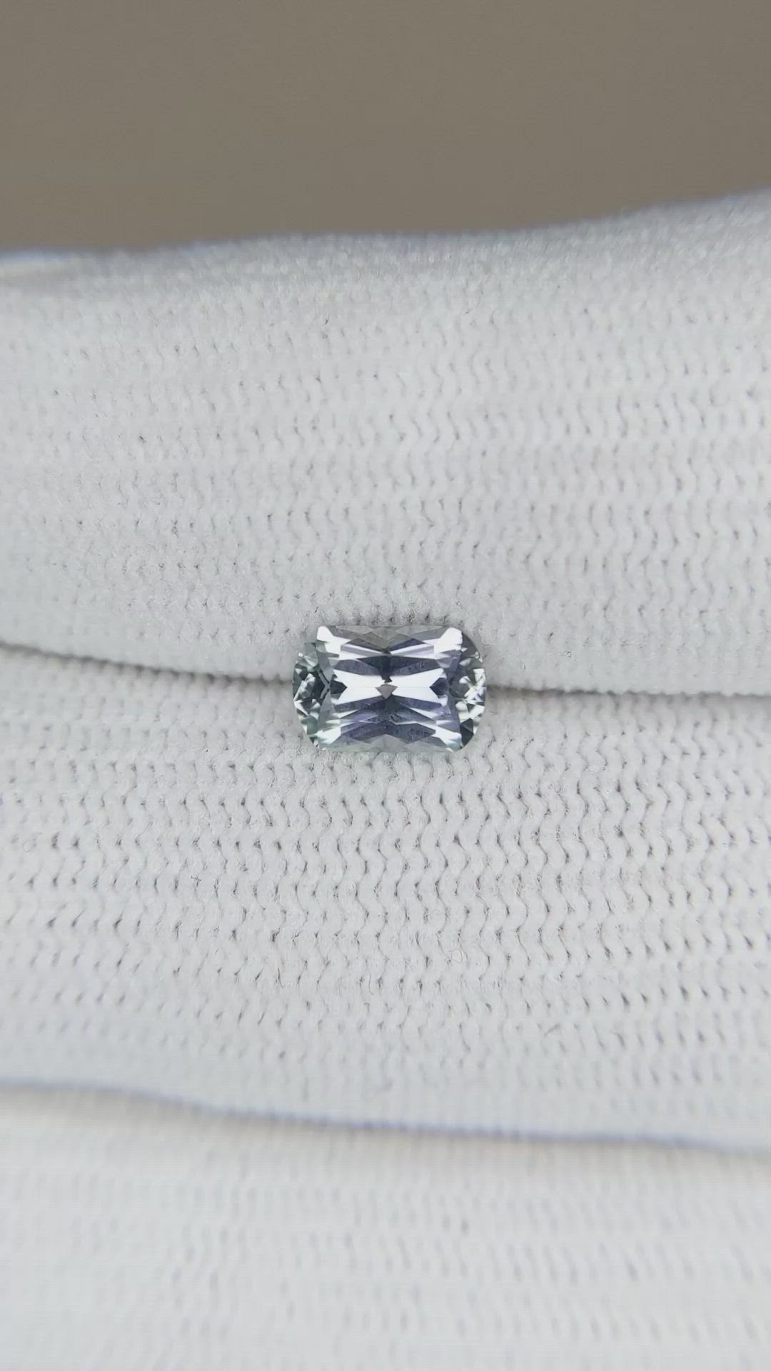 1.05 Ct. Greyish Blue Sapphire from Montana Size Video