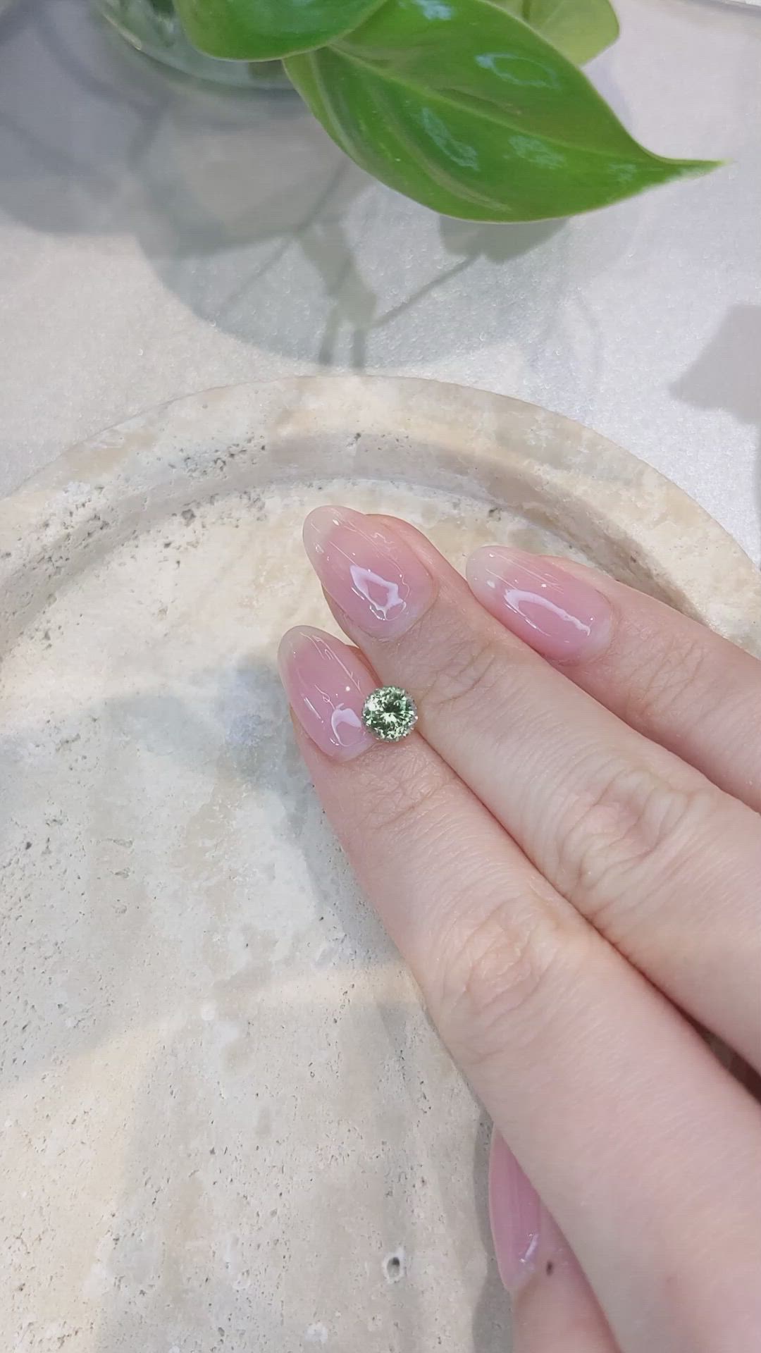 1.15 Ct. Green Sapphire from Montana Size Video