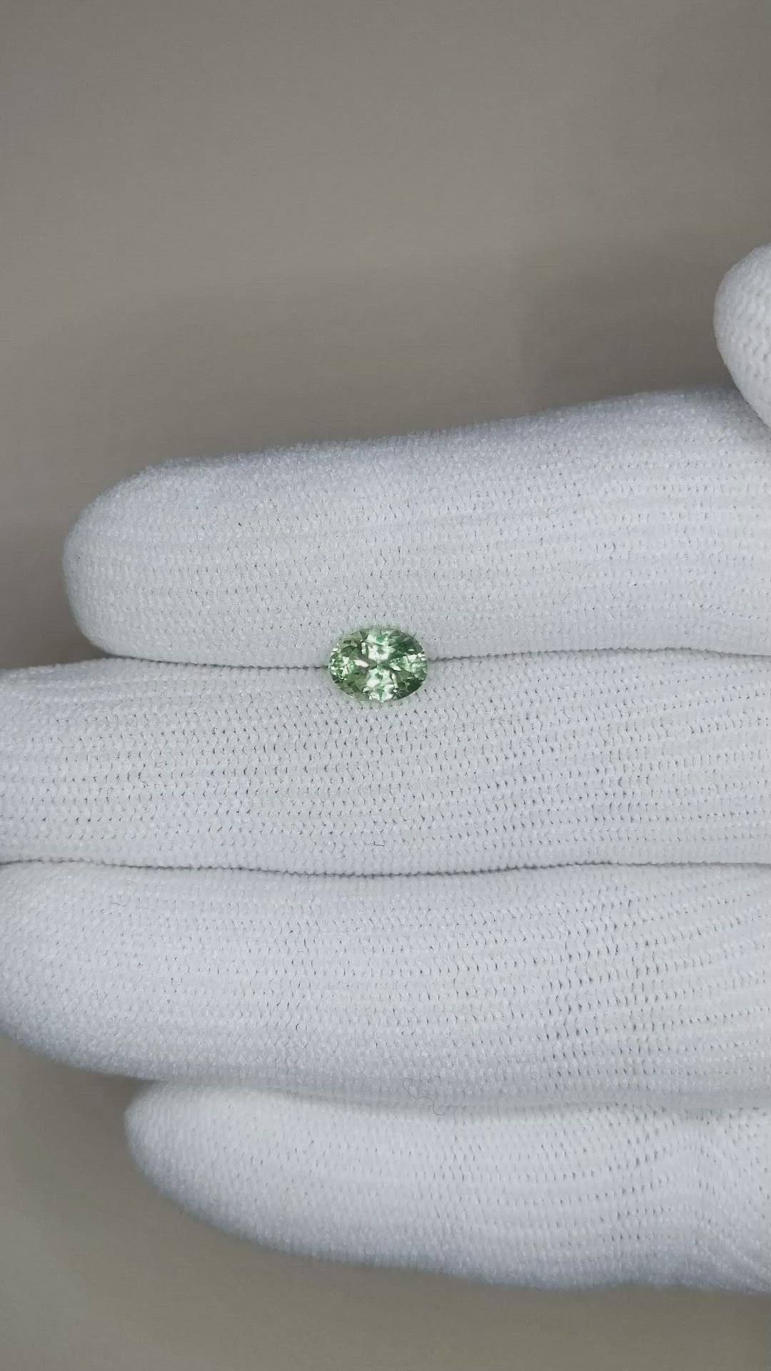 1.19 Ct. Green Sapphire from Montana Size Video