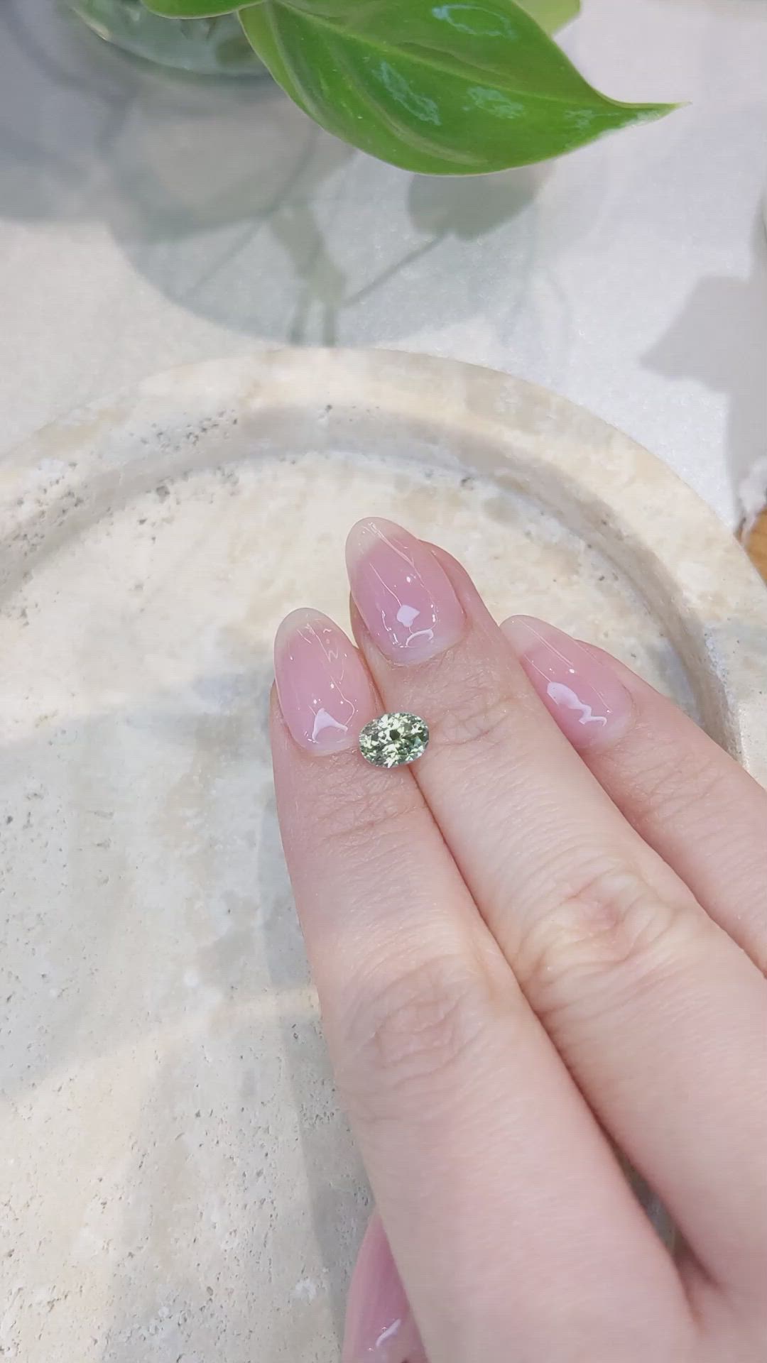 1.19 Ct. Green Sapphire from Montana Size Video
