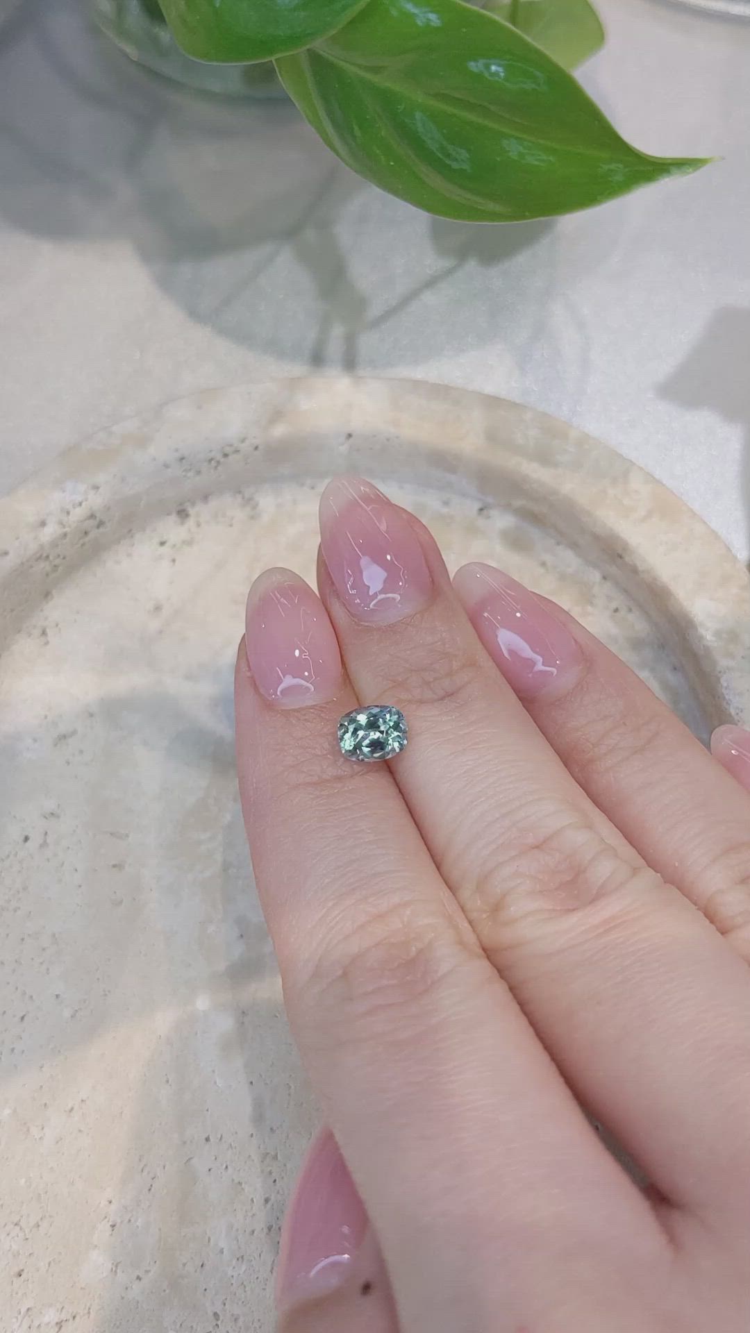 1.21 Ct. Greyish Blue Sapphire from Montana Size Video
